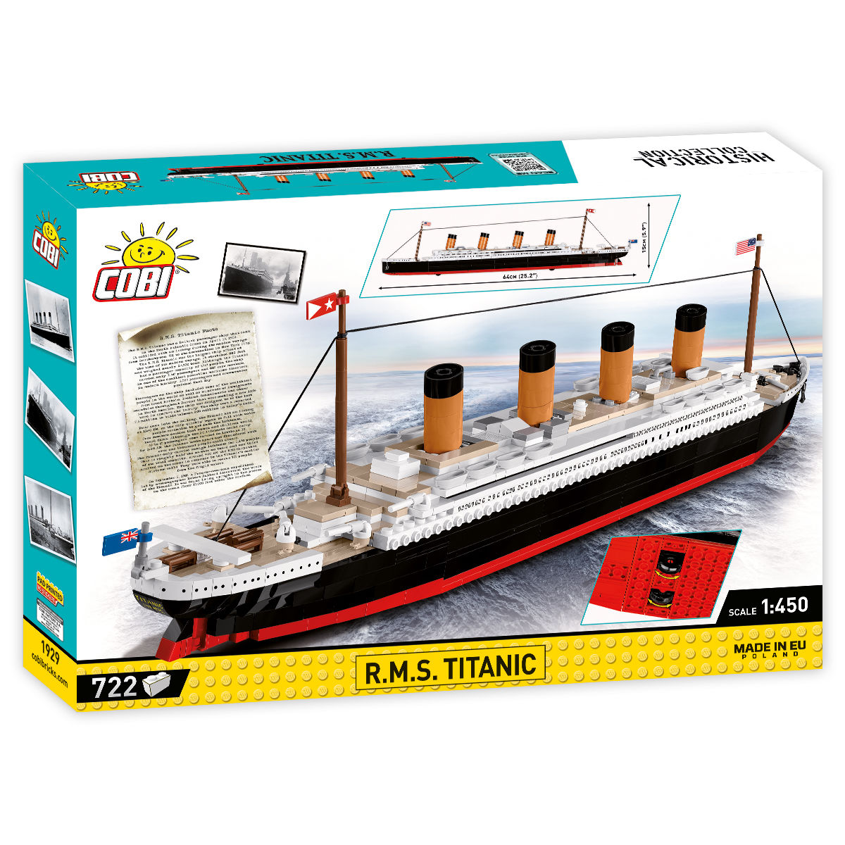 Model R.M.S. Titanic zbudowany z klocków