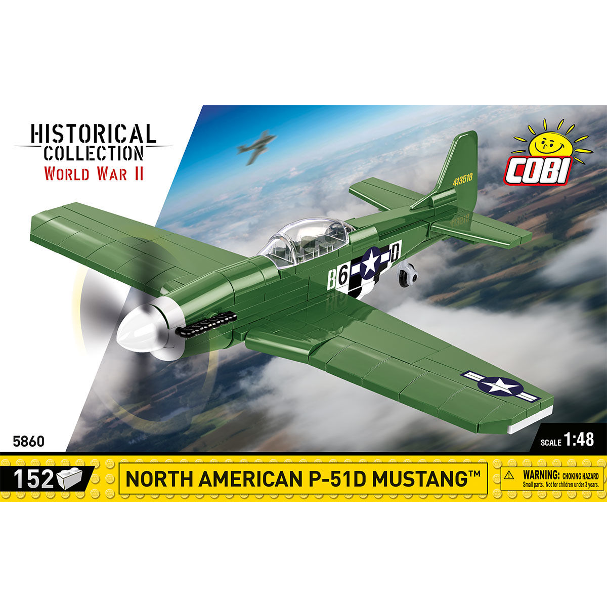Mustang P-51D w skali 1:48 z widocznymi oznaczeniami