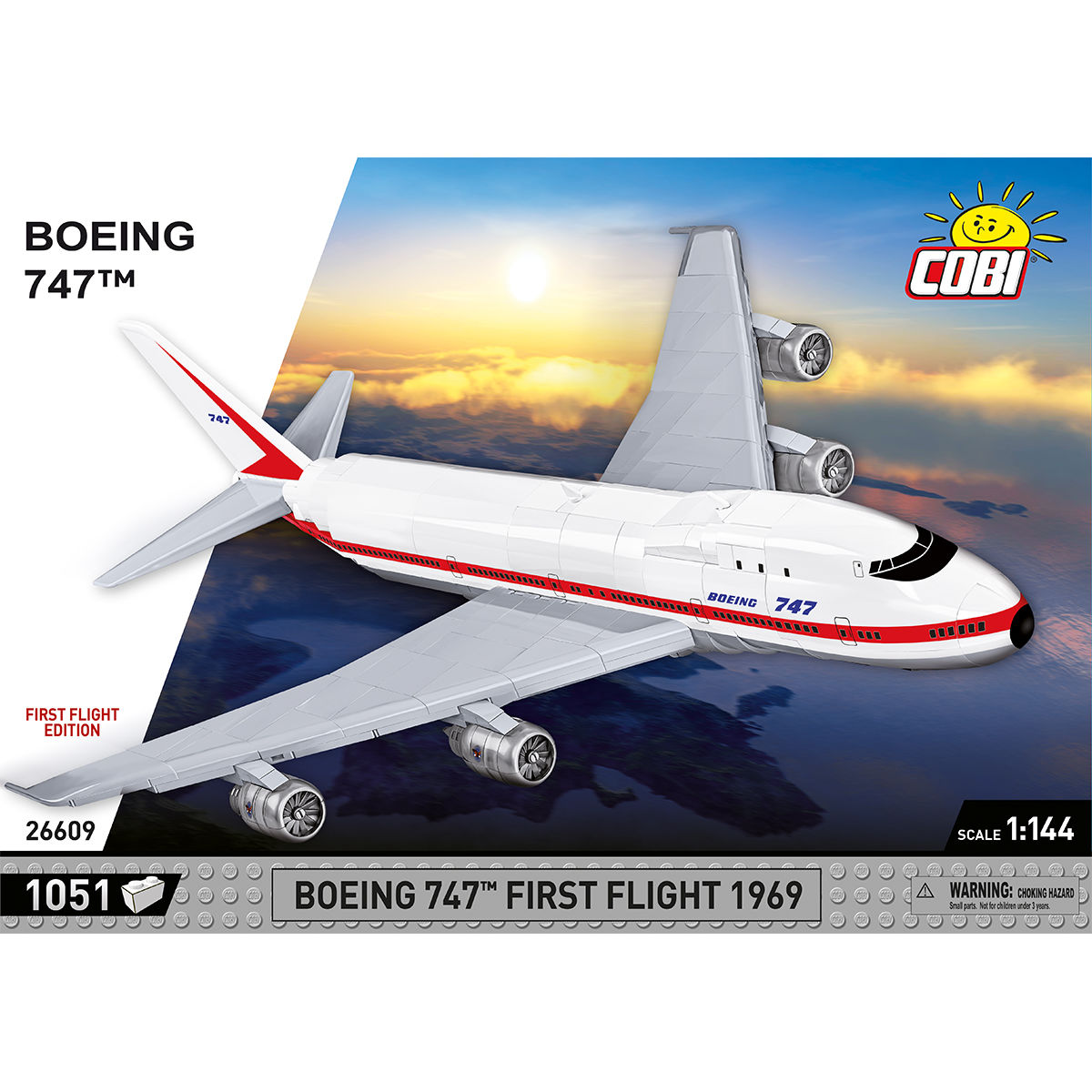 Boeing 747 First Flight 1969 z widocznymi detalami modelu