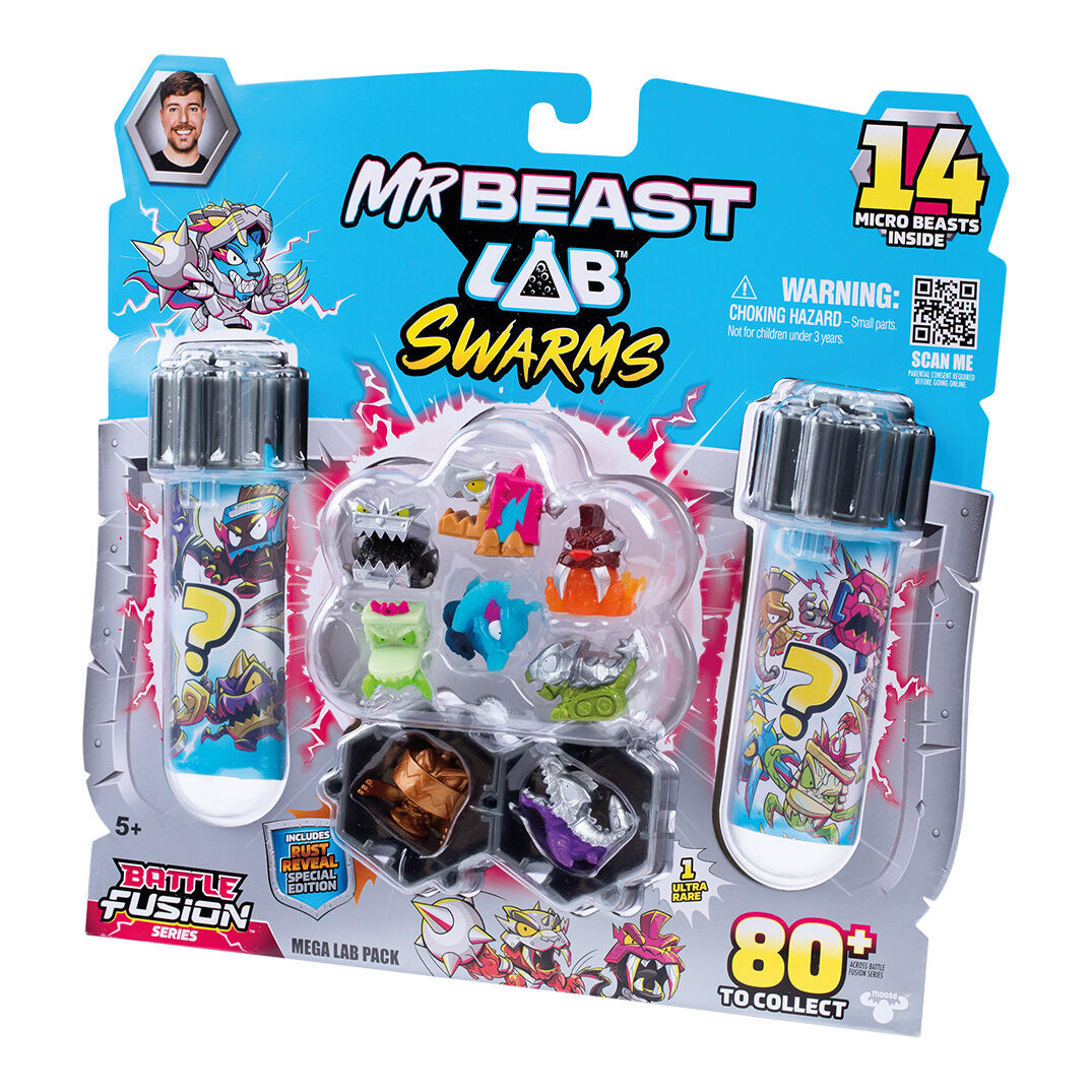 Zestaw Mr Beast Lab Swarms z 14 figurkami Micro Beasts