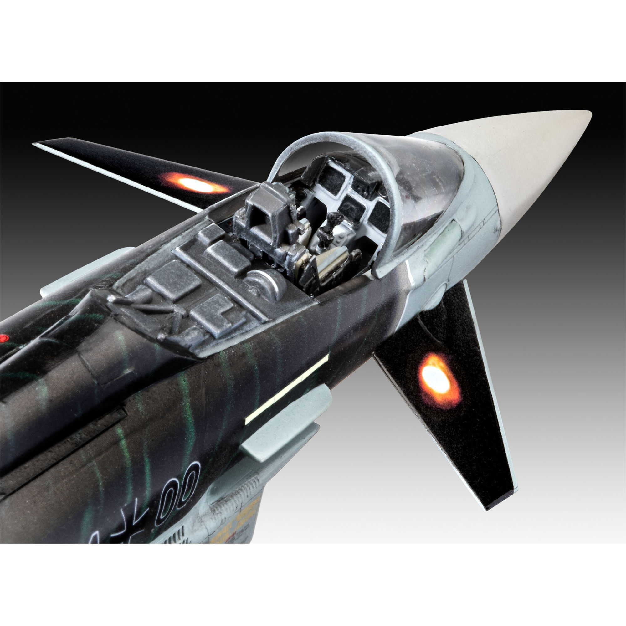 Zbliżenie kabiny modelu Eurofighter Ghost Tiger
