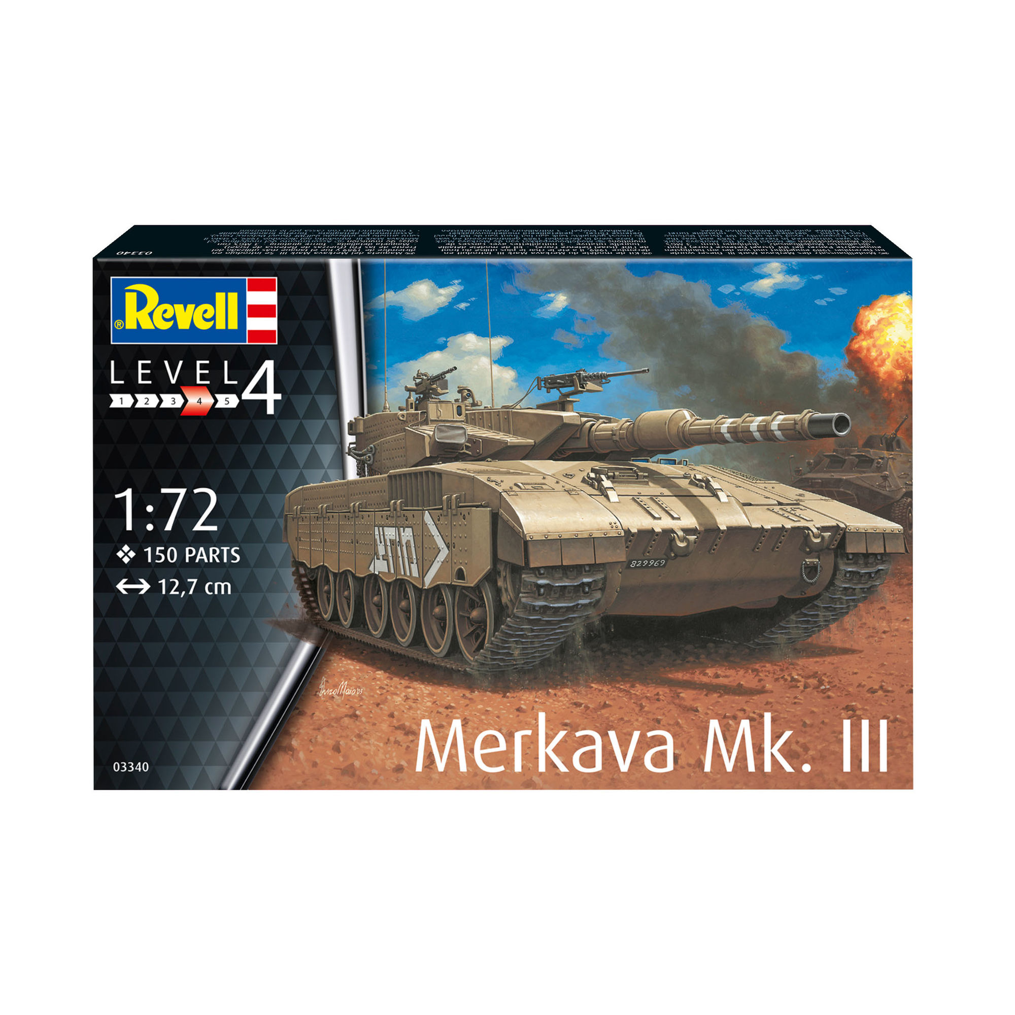 Pudełko zestawu modelarskiego Merkava Mk. III w skali 1:72
