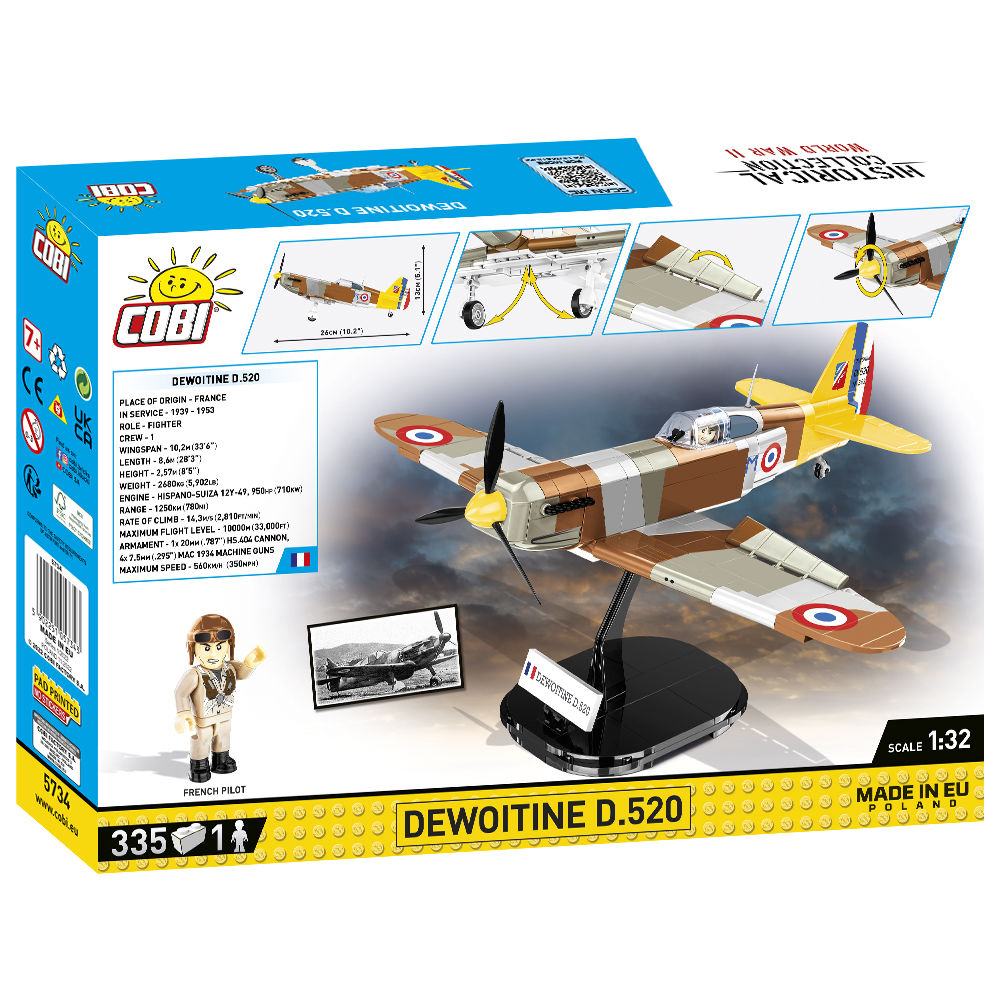 Pudełko zestawu COBI Dewoitine D.520