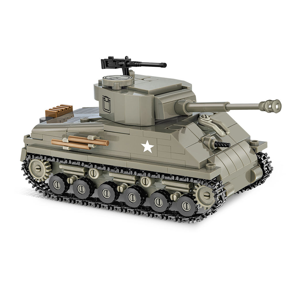Zbudowany model czołgu M4A3E8 Sherman