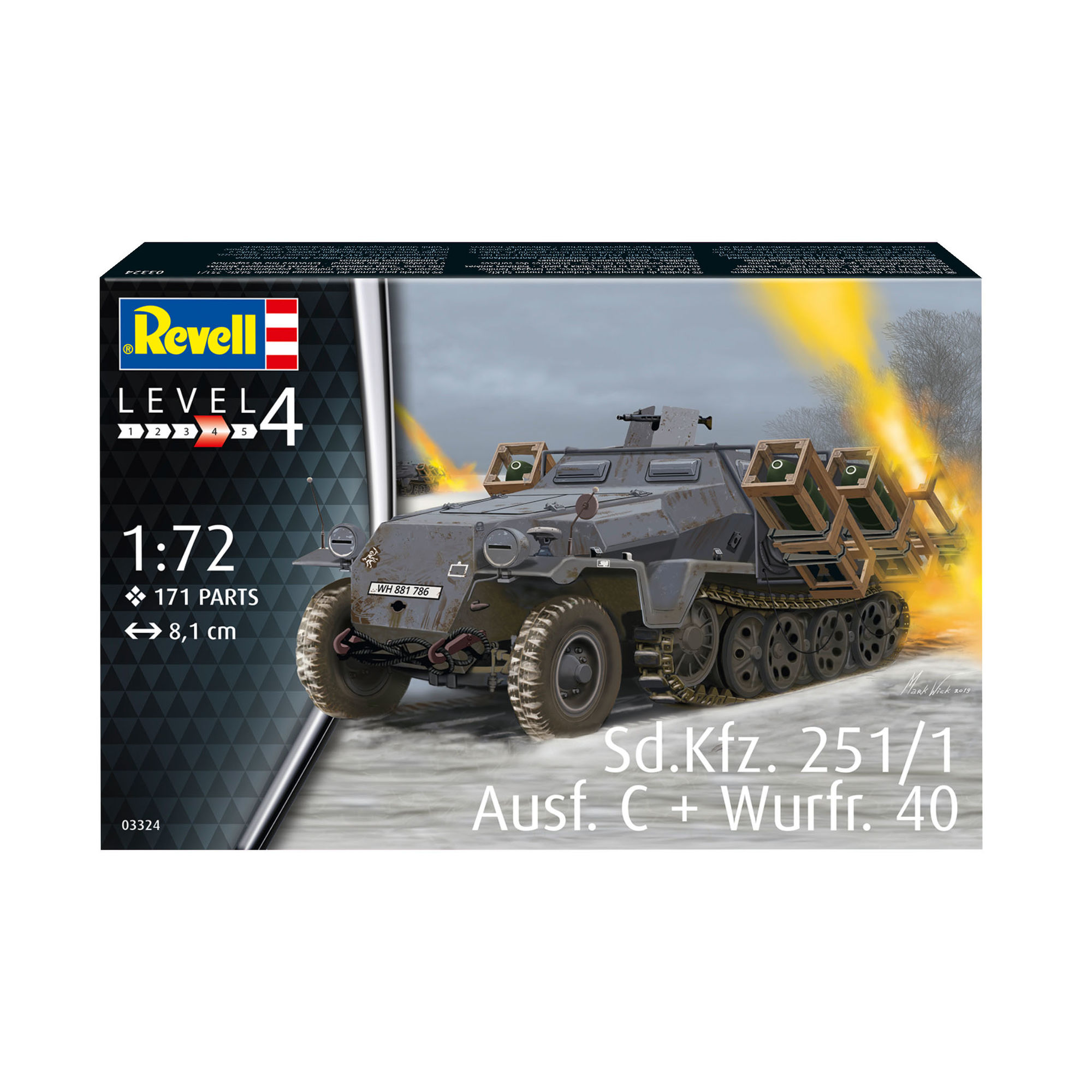 Model Sd.Kfz. 251/1 Ausf. C + Wurf. 40 w skali 1:72
