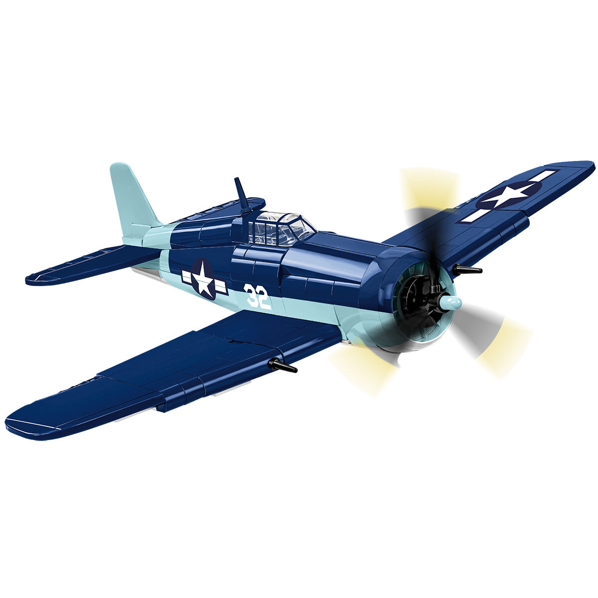 Zbudowany model Grumman F6F Hellcat z ruchomym śmigłem