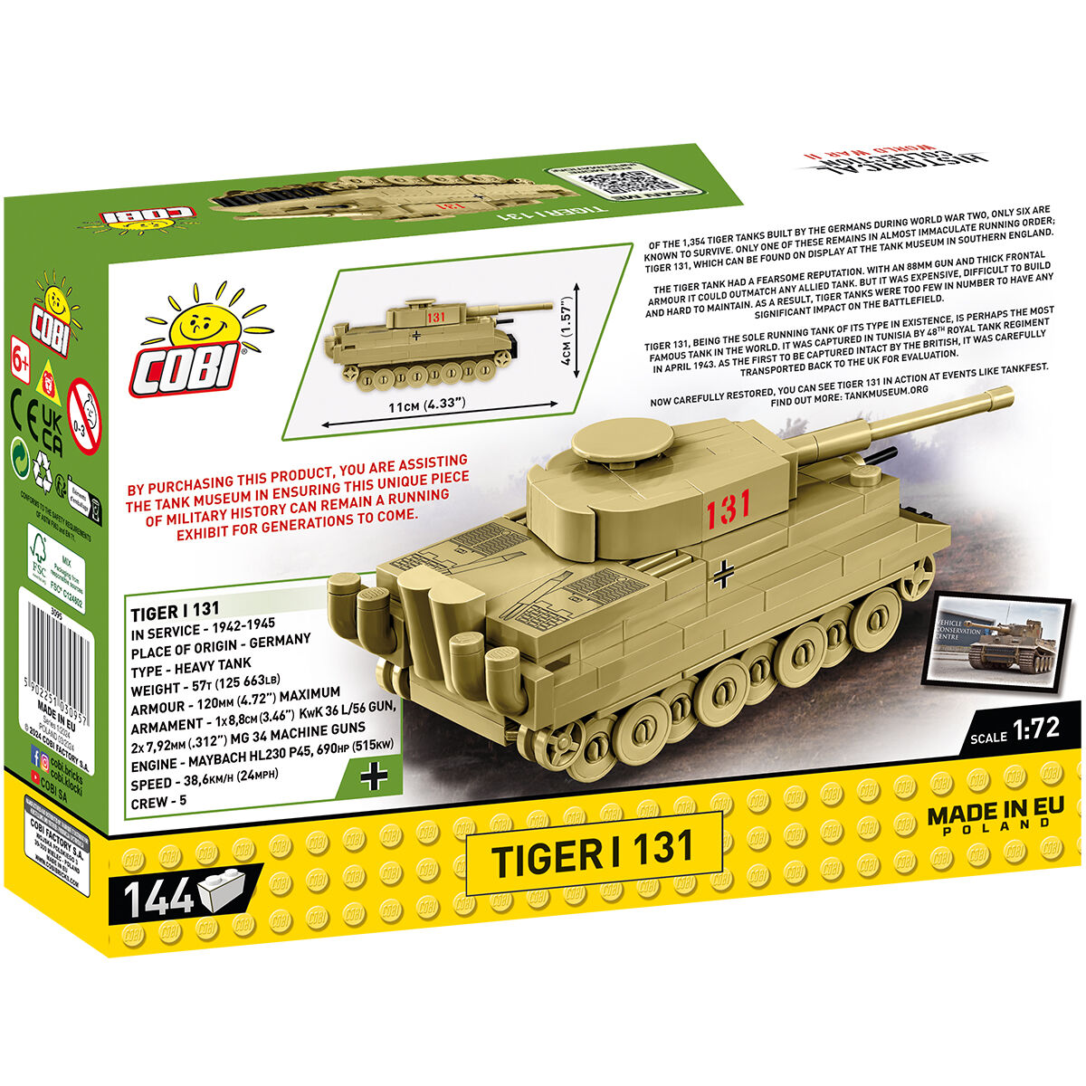 Model Tiger I 131 z opakowaniem