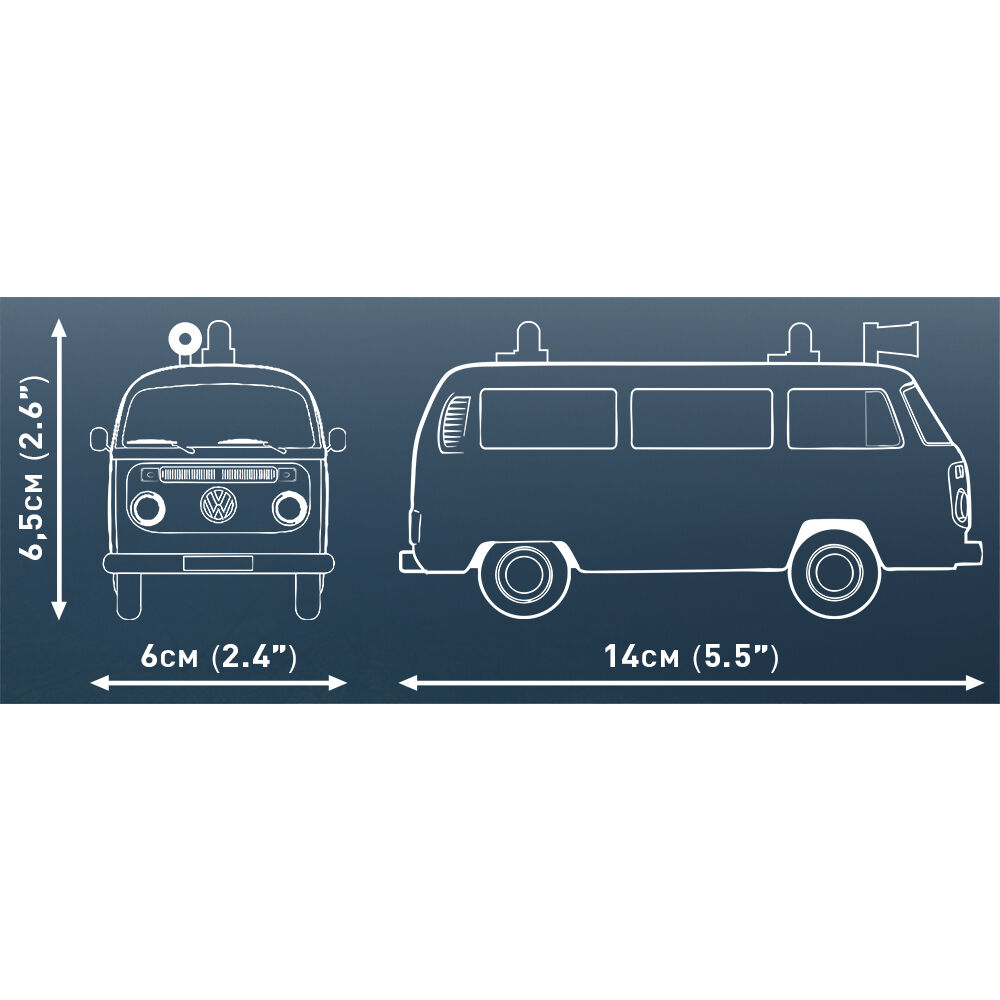 Wymiary modelu Volkswagen T2b Feuerwehr