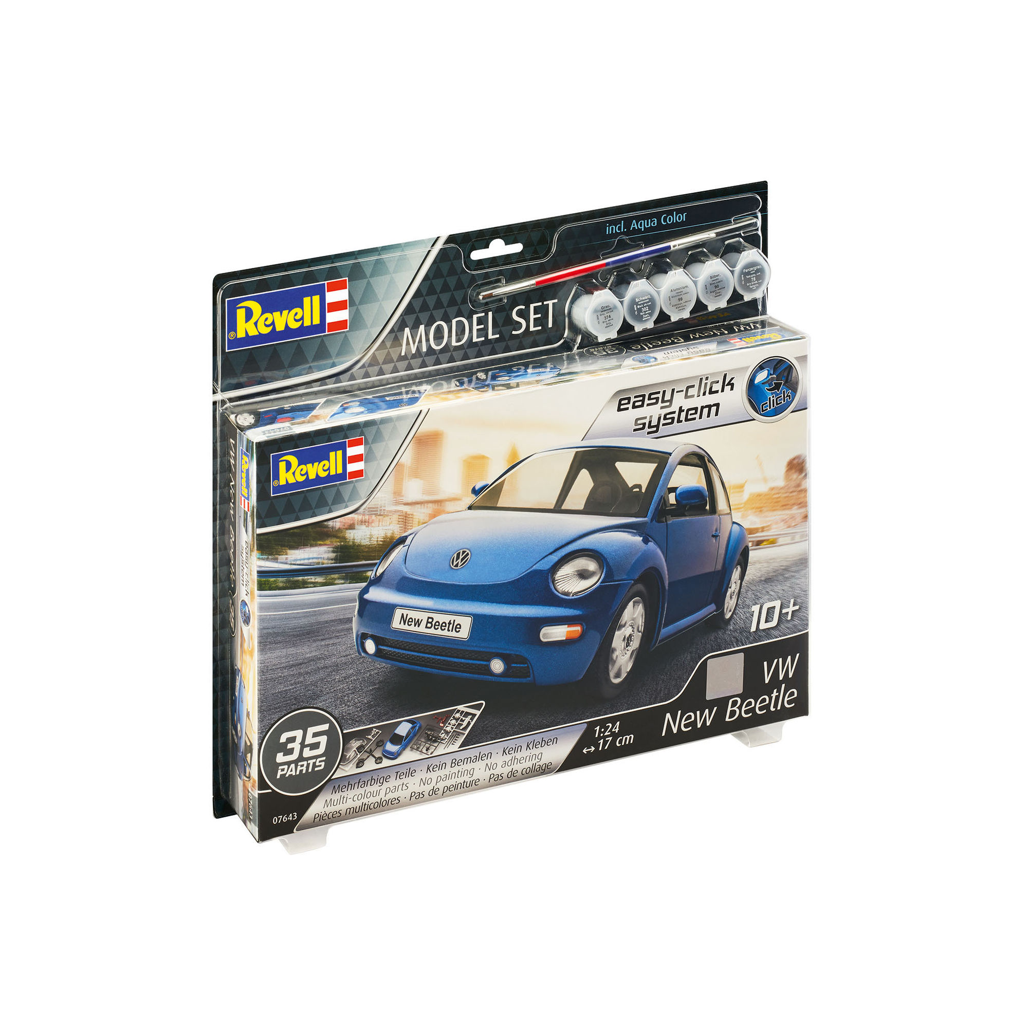 Opakowanie zestawu Revell z modelem VW New Beetle