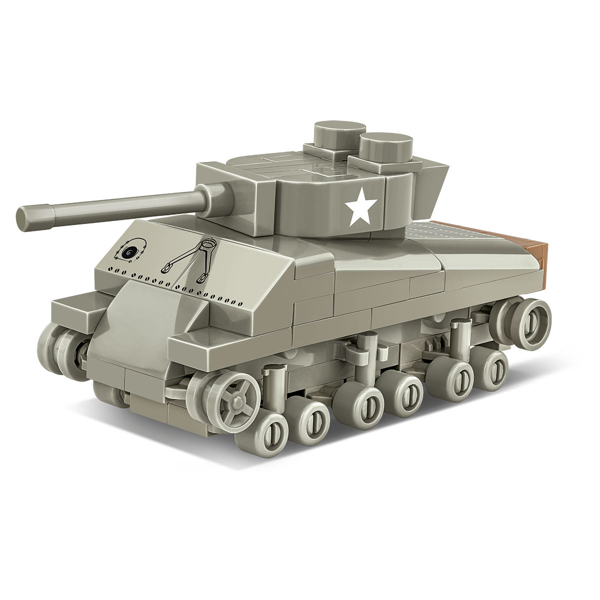Model klockowy M4A3 Sherman z przodu