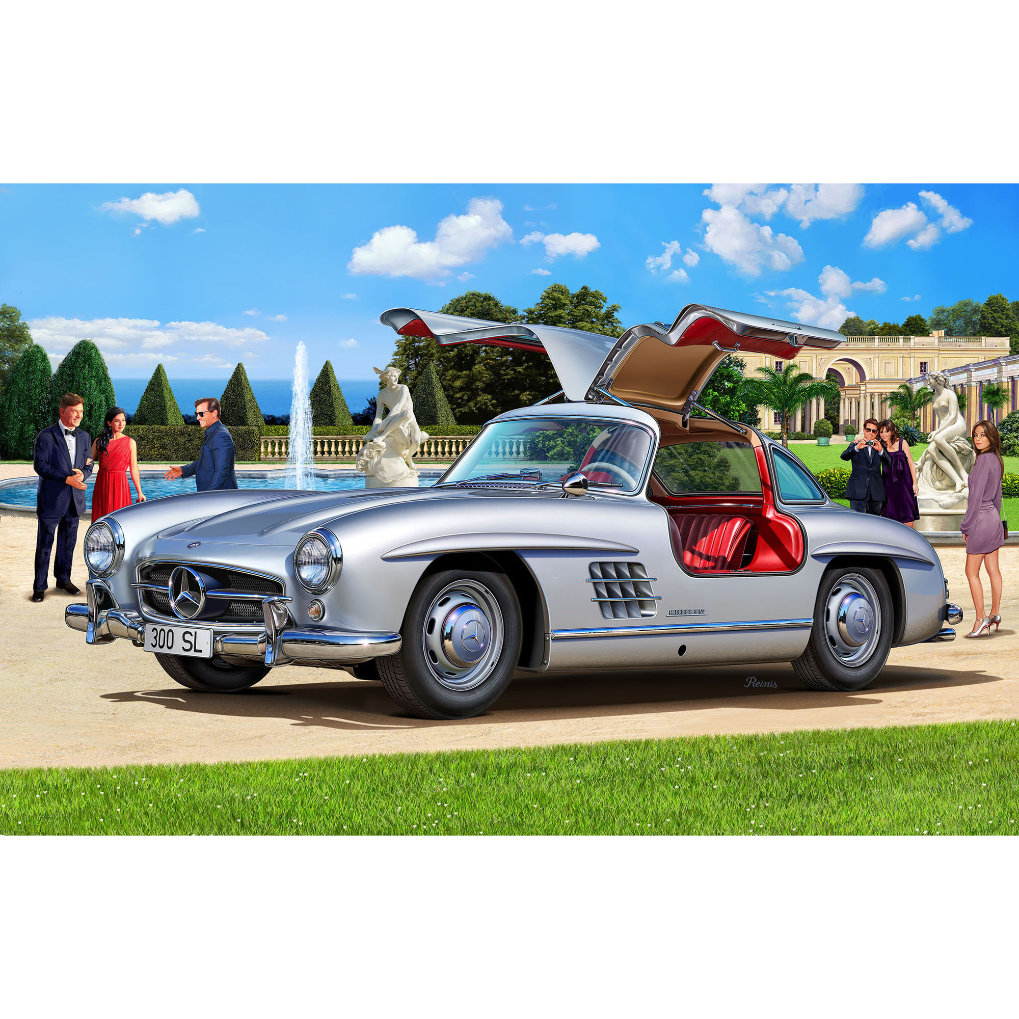 Złożony model Mercedes-Benz 300 SL w skali 1:12