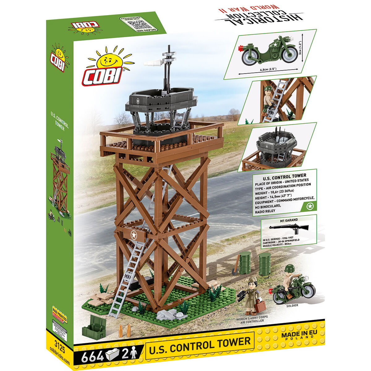Model wieży kontroli lotów U.S. Control Tower z figurkami i akcesoriami