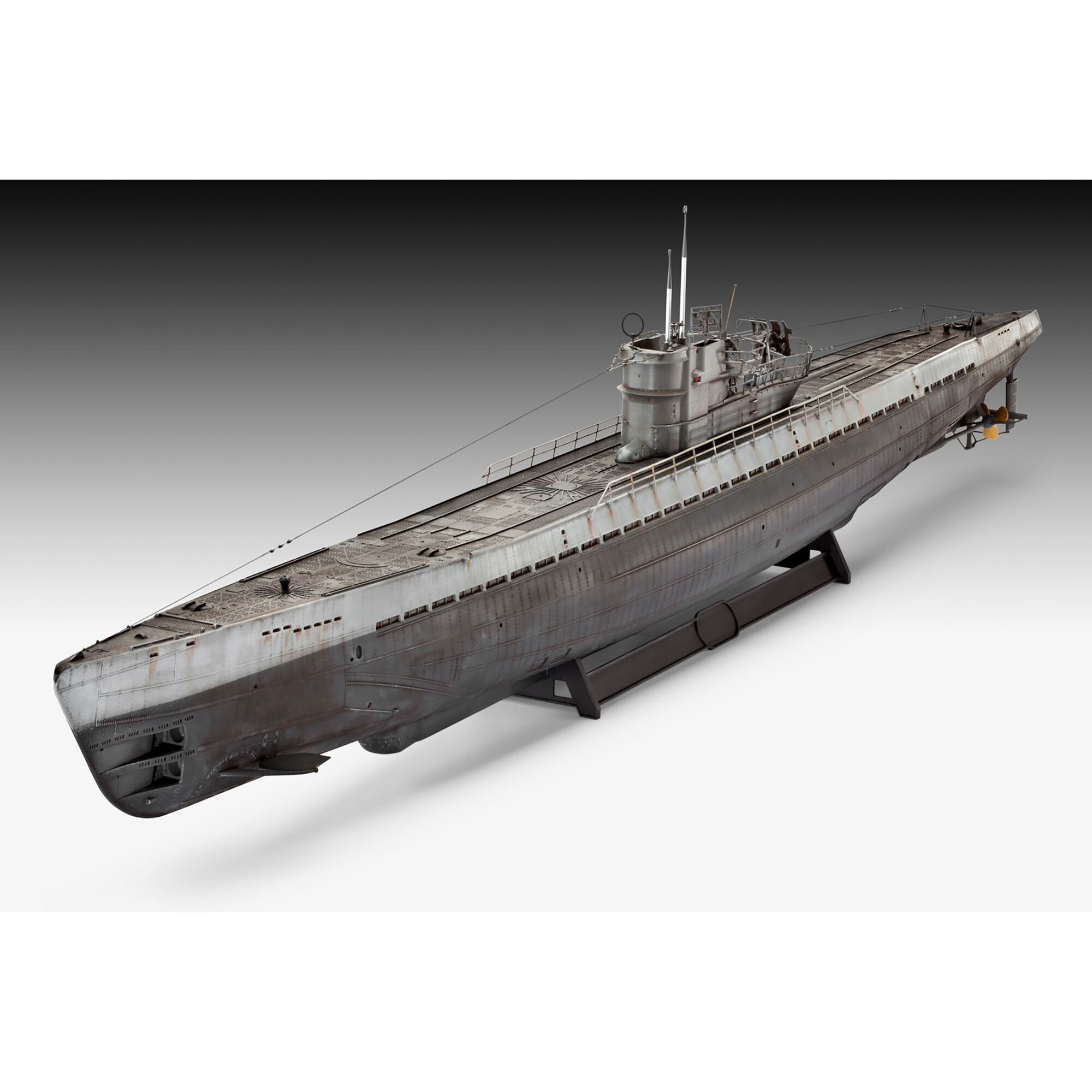 Złożony model okrętu podwodnego U-505 w skali 1:72