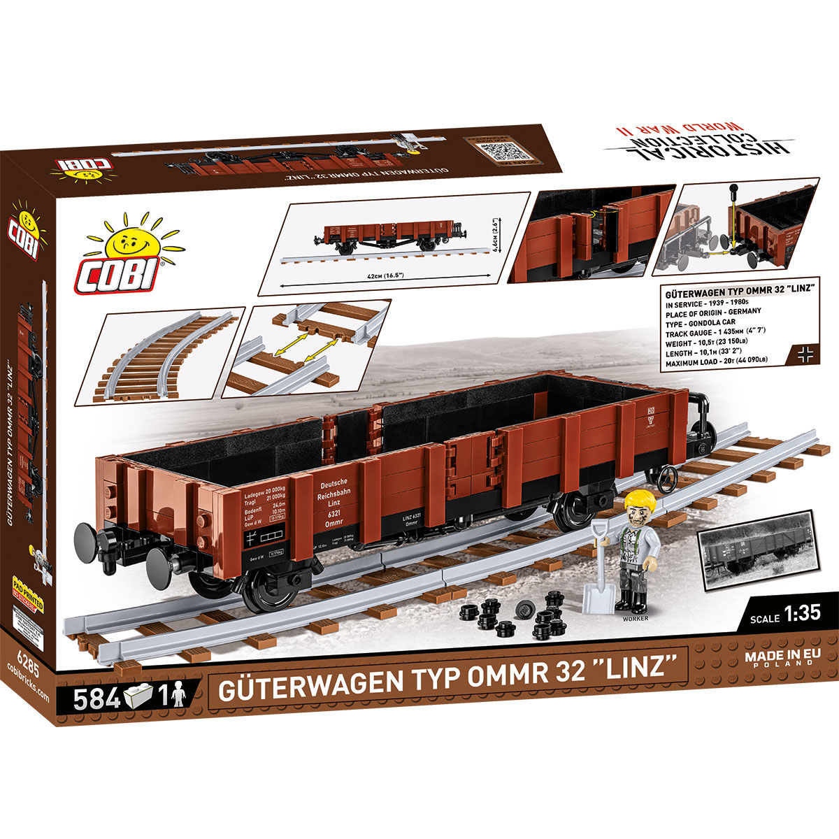 Wagon Güterwagen Typ Ommr 32 „Linz” na torach