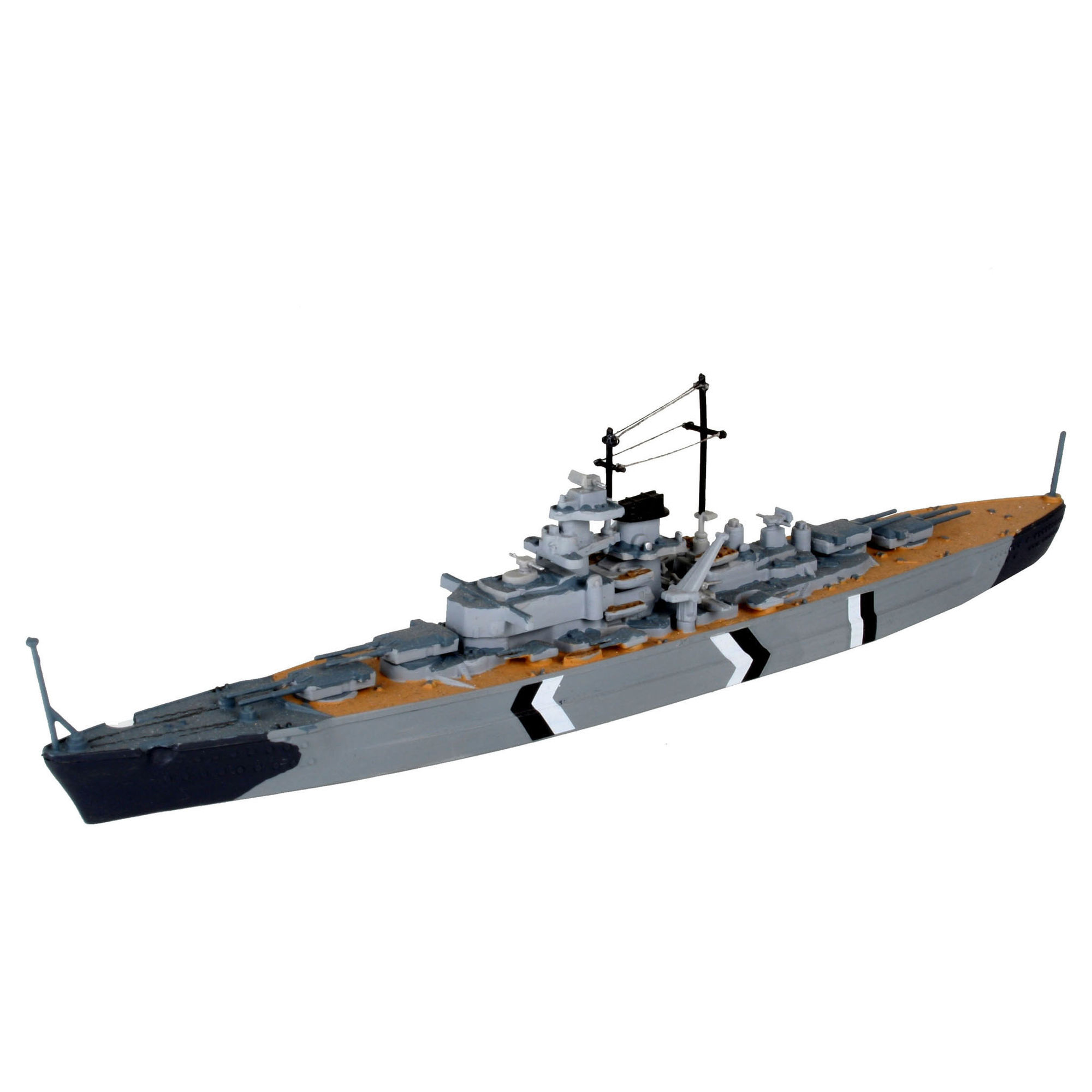 Złożony model pancernika Bismarck w skali 1:1200
