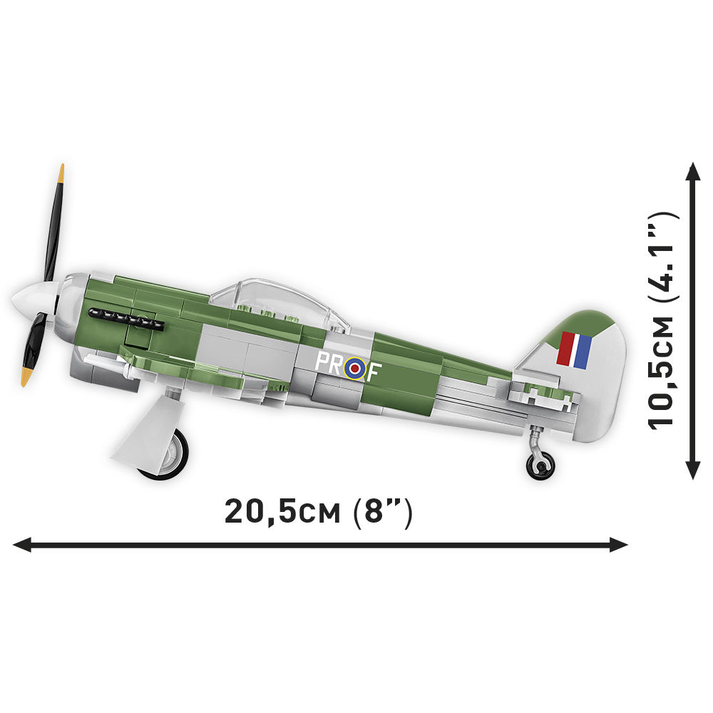 Wymiary modelu Hawker Typhoon Mk.Ib