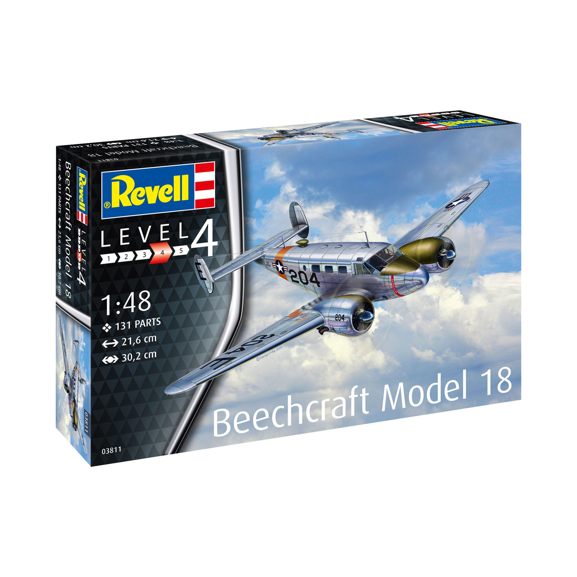 Pudełko modelu Beechcraft Model 18 w skali 1:48