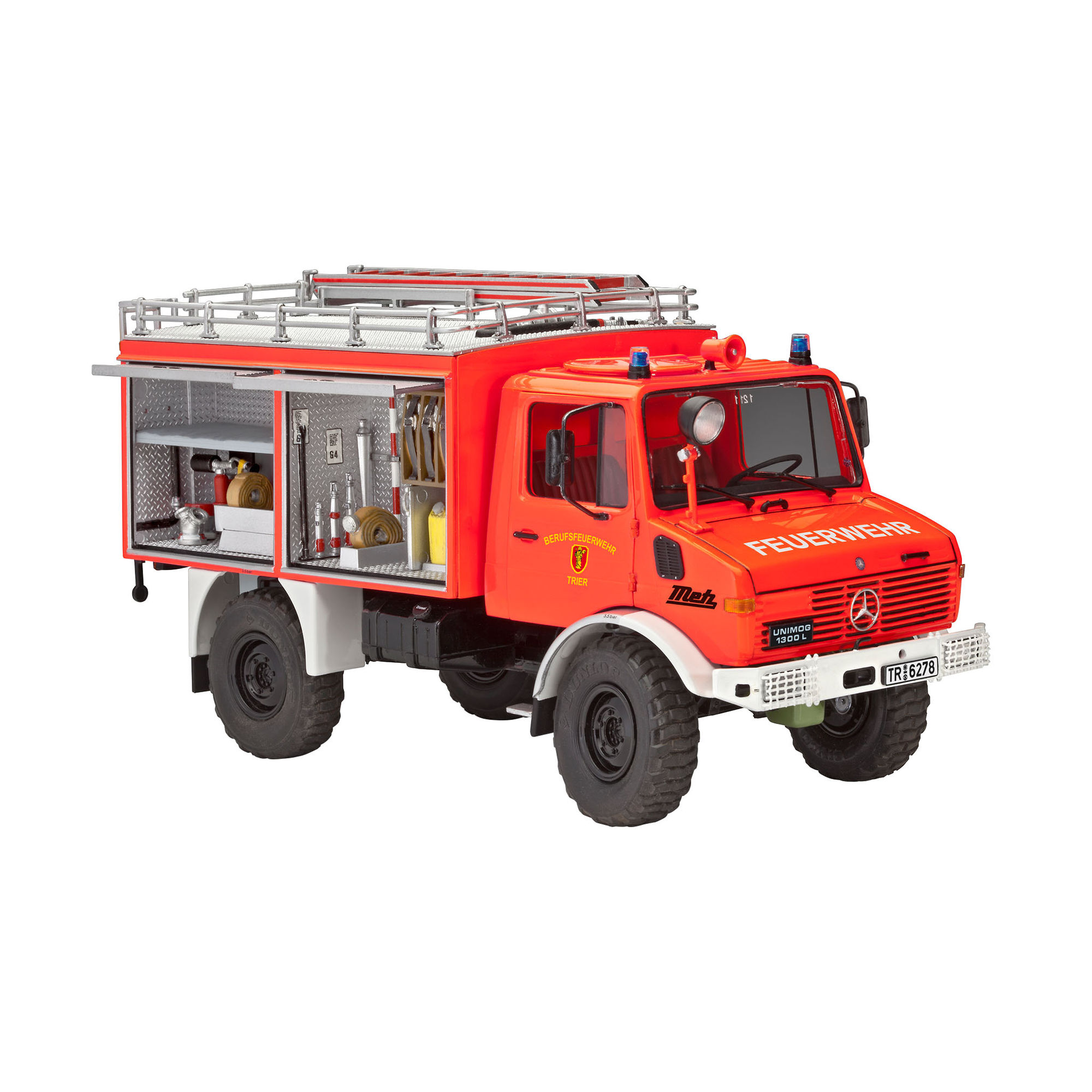Złożony model wozu pożarniczego Unimog U1300L TLF 8/18
