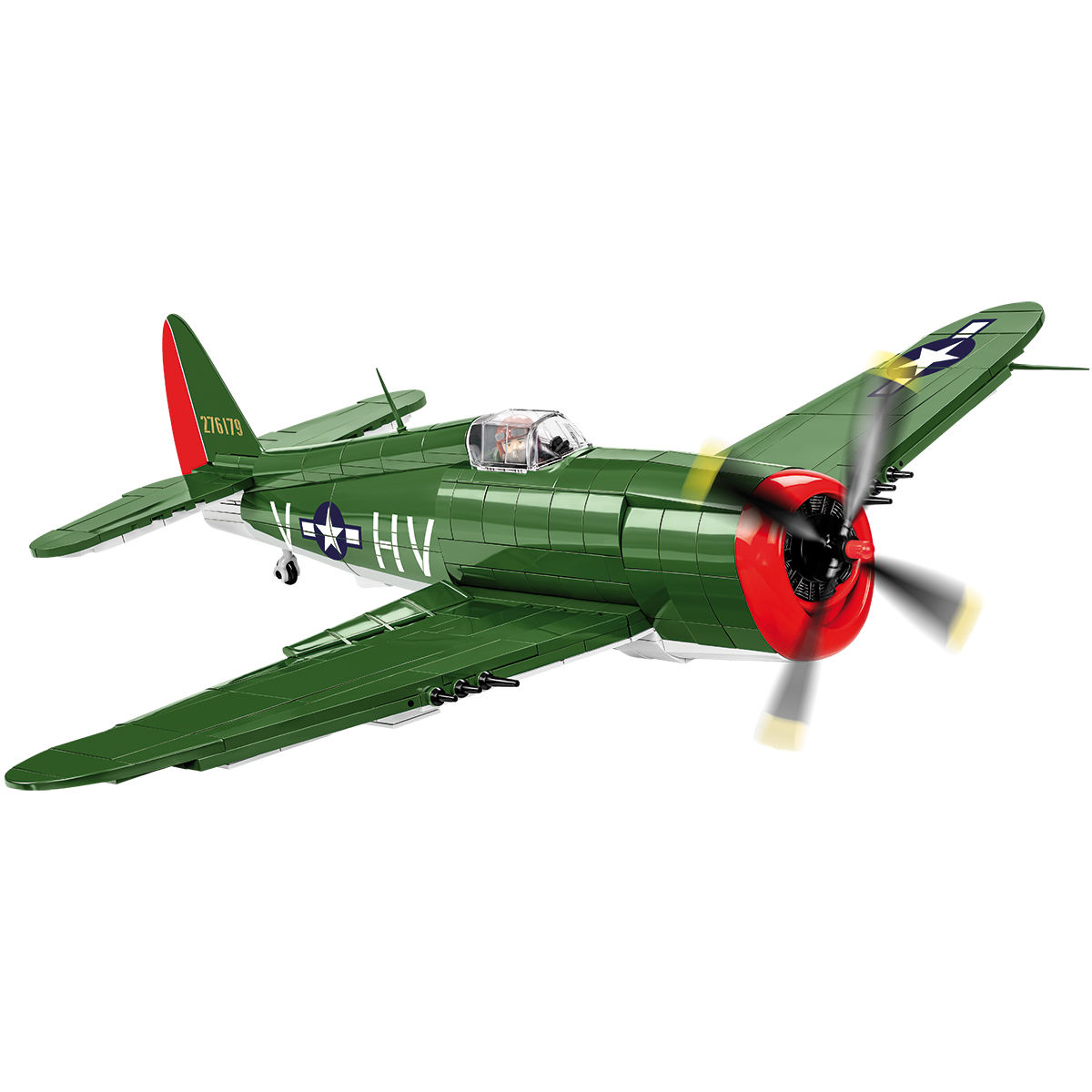 P-47 Thunderbolt™ na podstawce z figurką pilota