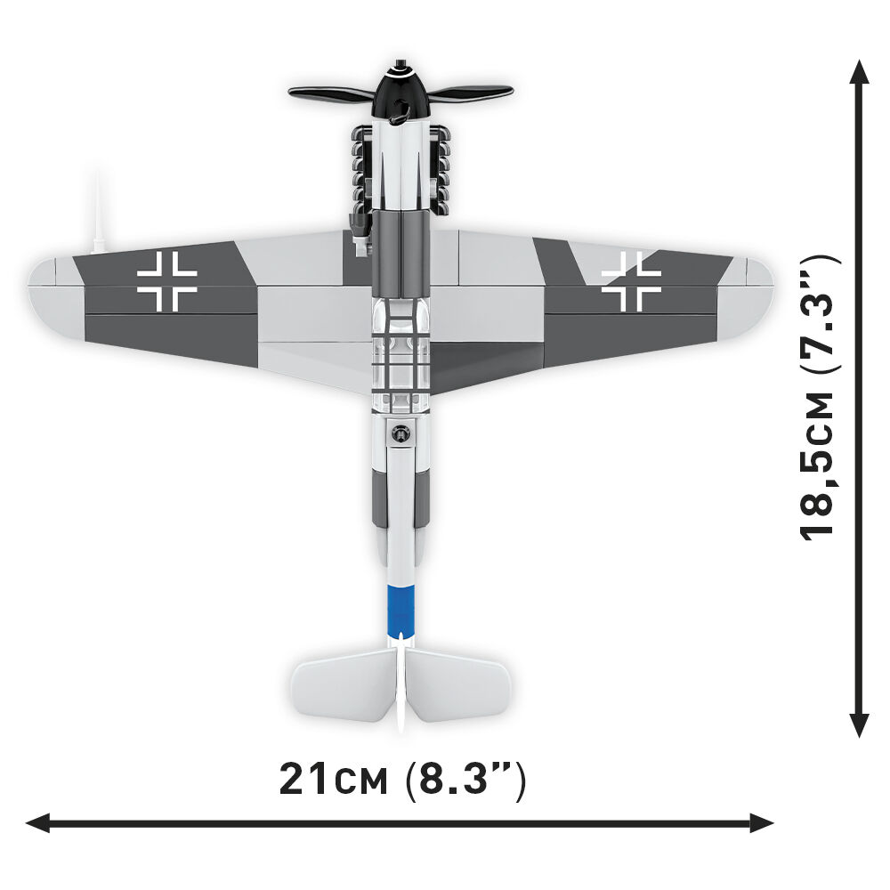 Widok modelu Messerschmitta Bf 109 G z góry
