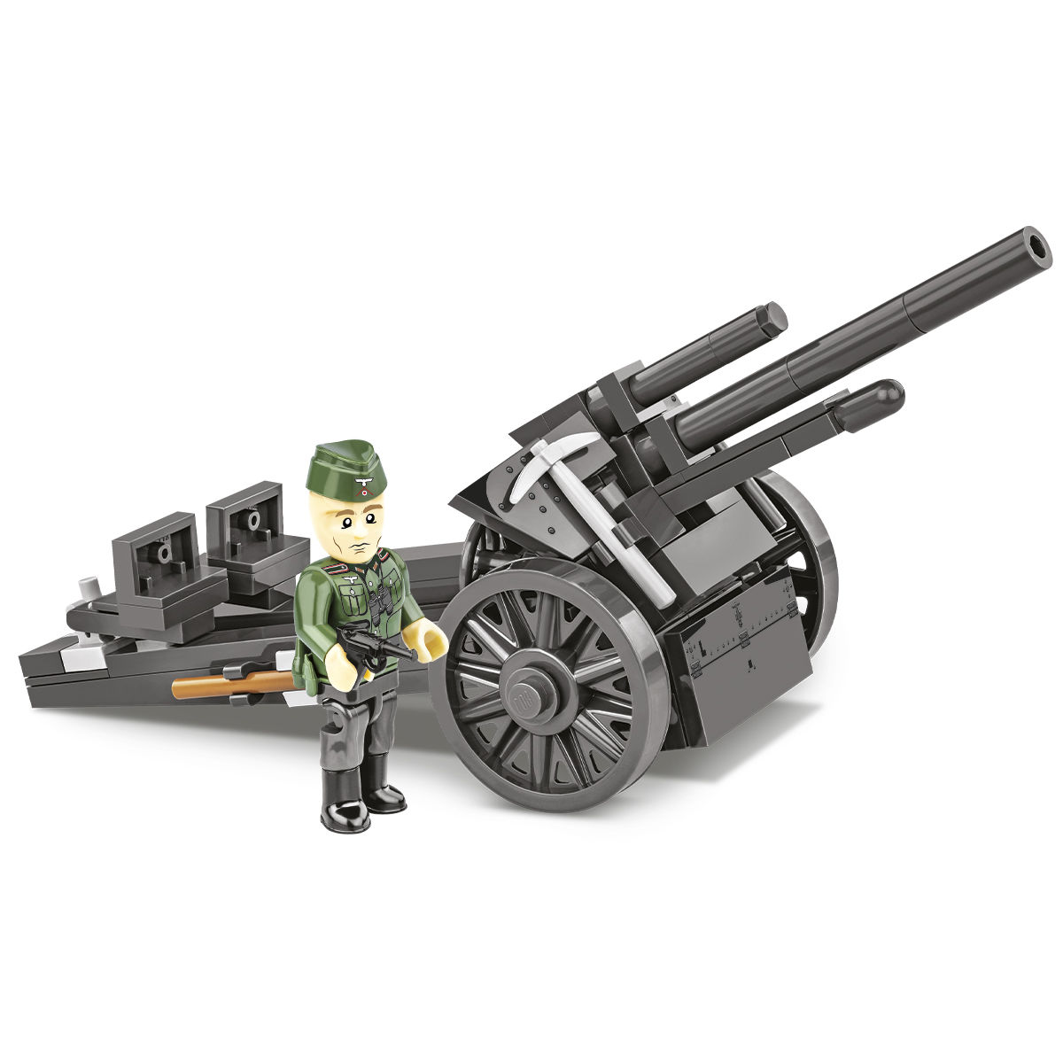 Model haubicy 10,5 cm leFH 18 z figurką artylerzysty
