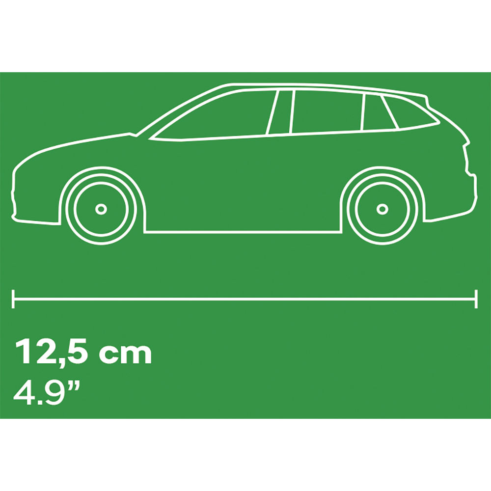 Wymiar długości modelu Škody Scala: 12,5 cm