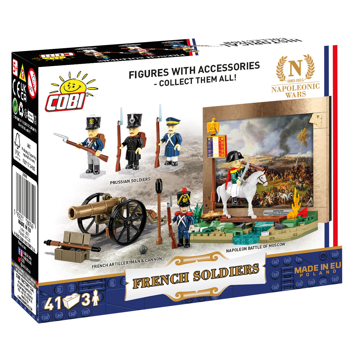 Tył opakowania zestawu French Soldiers z innymi zestawami serii NAPOLEONIC WARS