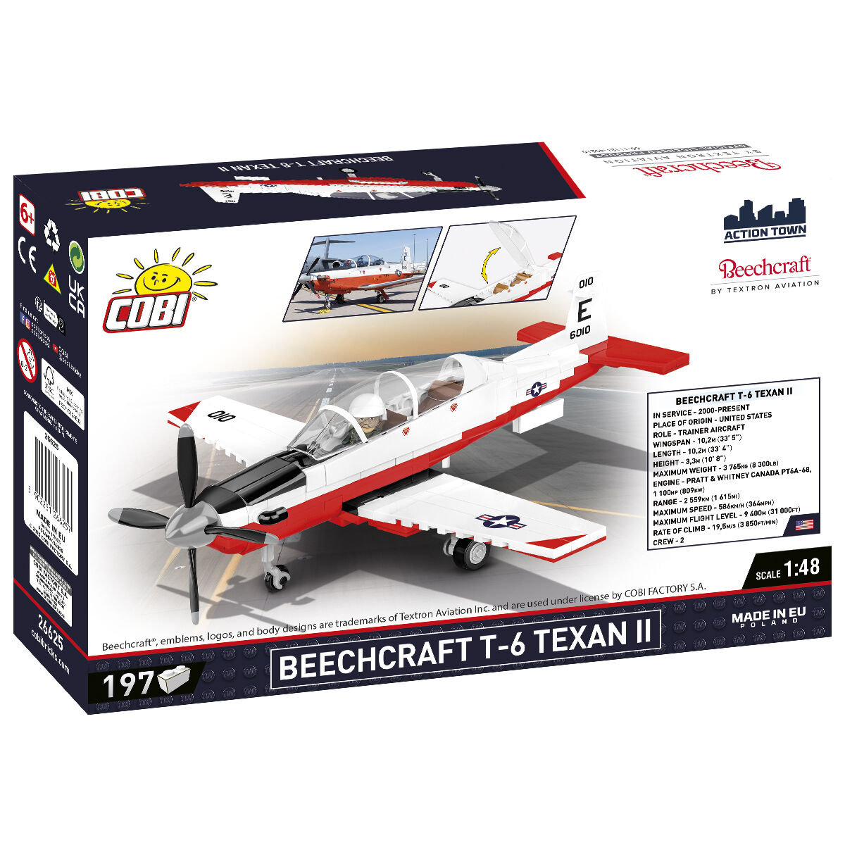 Model Beechcraft T-6 Texan II z pudełkiem zestawu