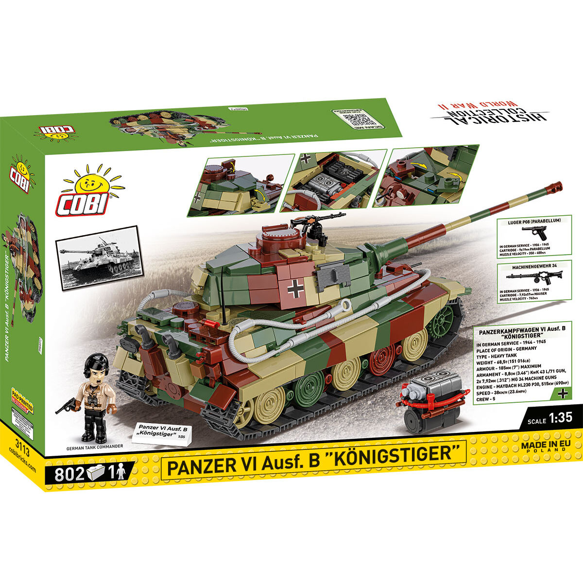 Panzer VI Ausf. B Königstiger z zestawu konstrukcyjnego