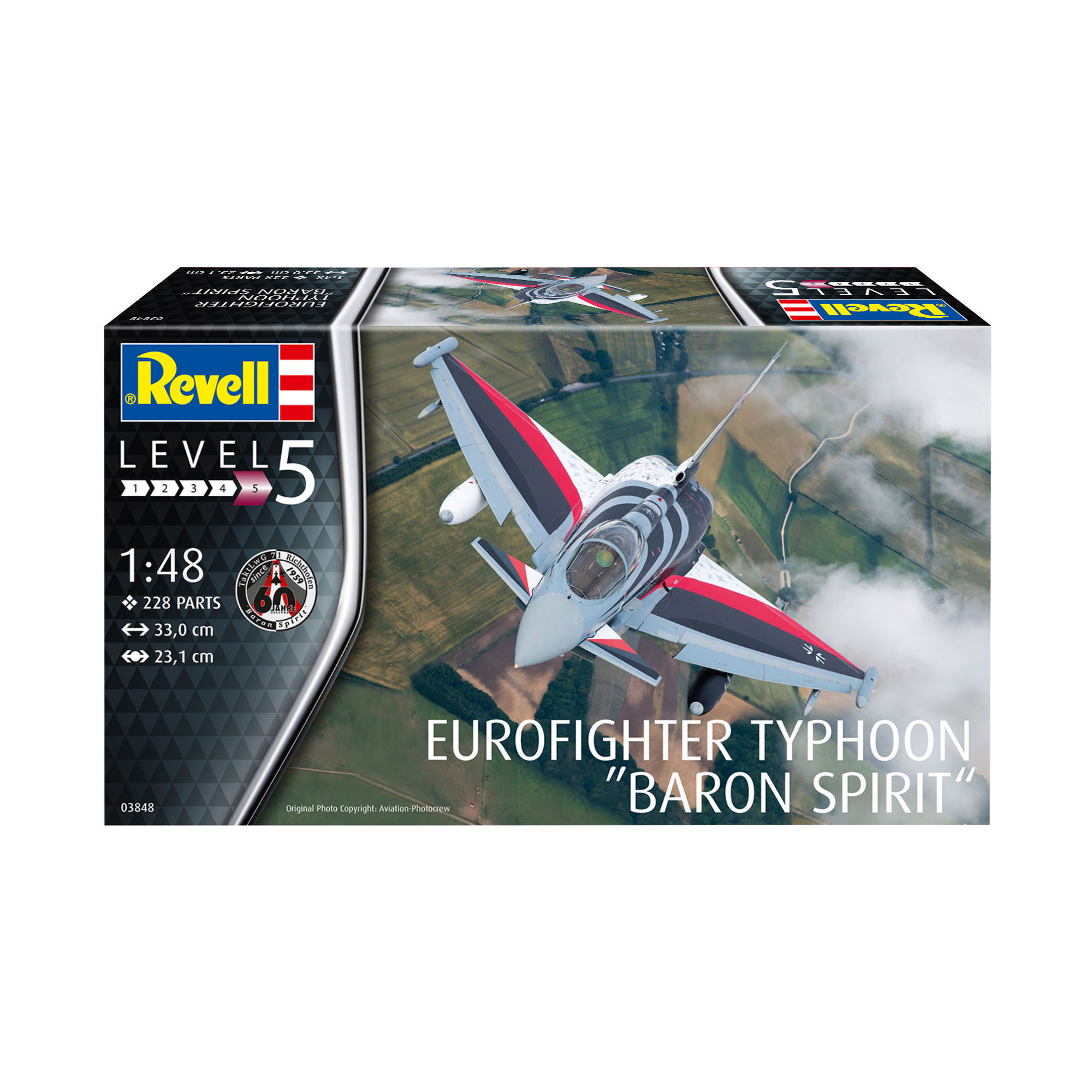 Pudełko zestawu Revell Eurofighter Typhoon Baron Spirit