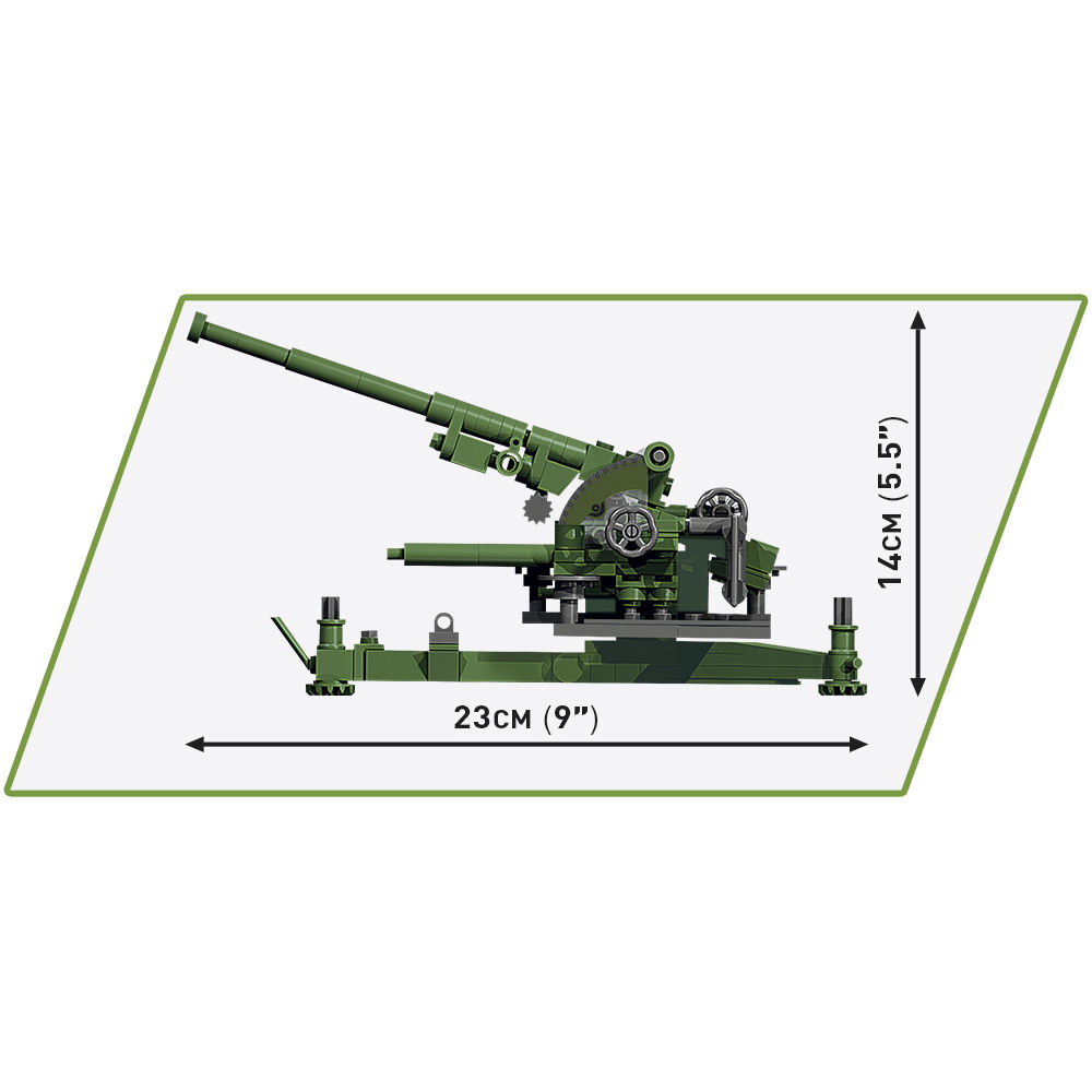 Wymiary zbudowanego modelu: 23 cm długości i 14 cm wysokości
