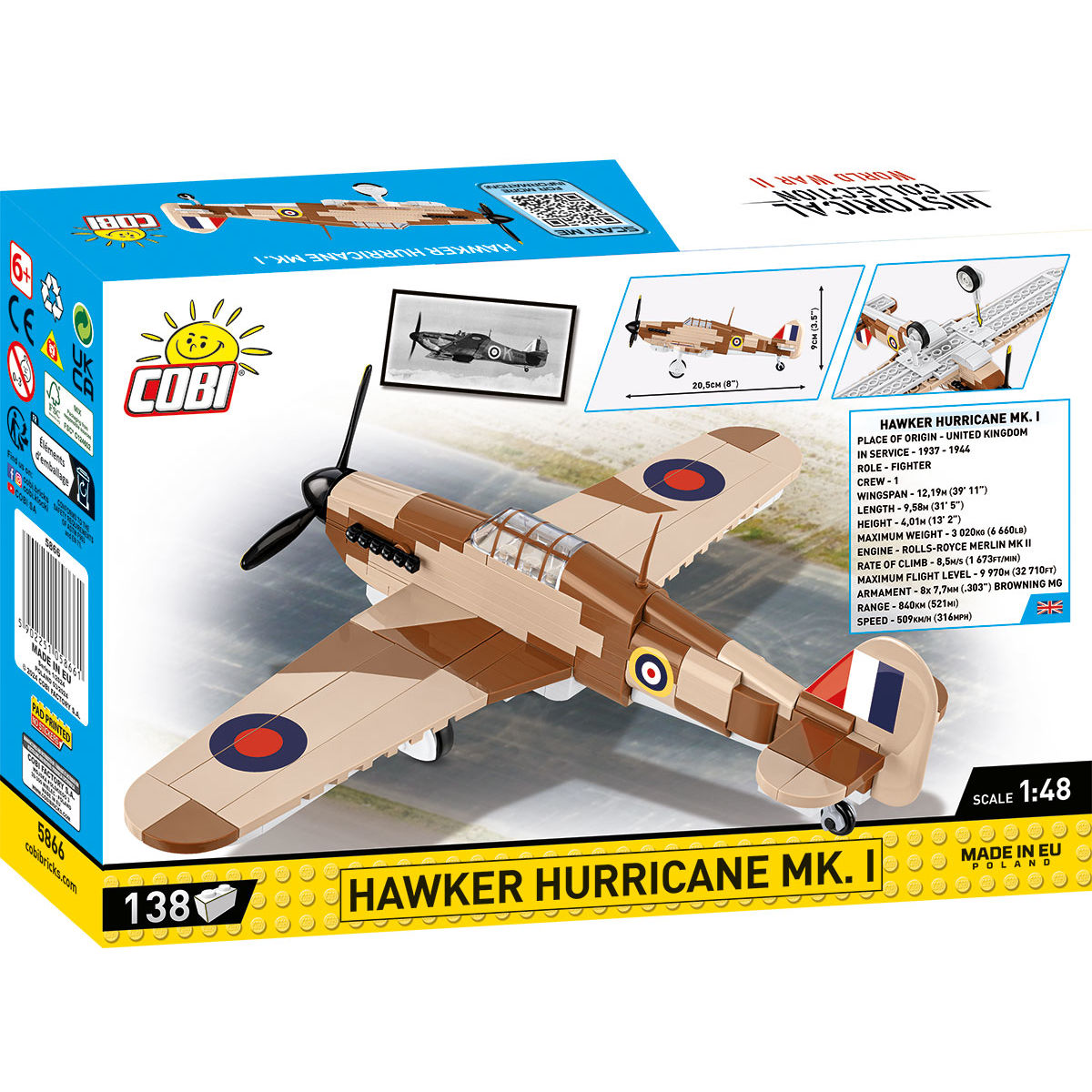 Opakowanie zestawu Hawker Hurricane Mk.I