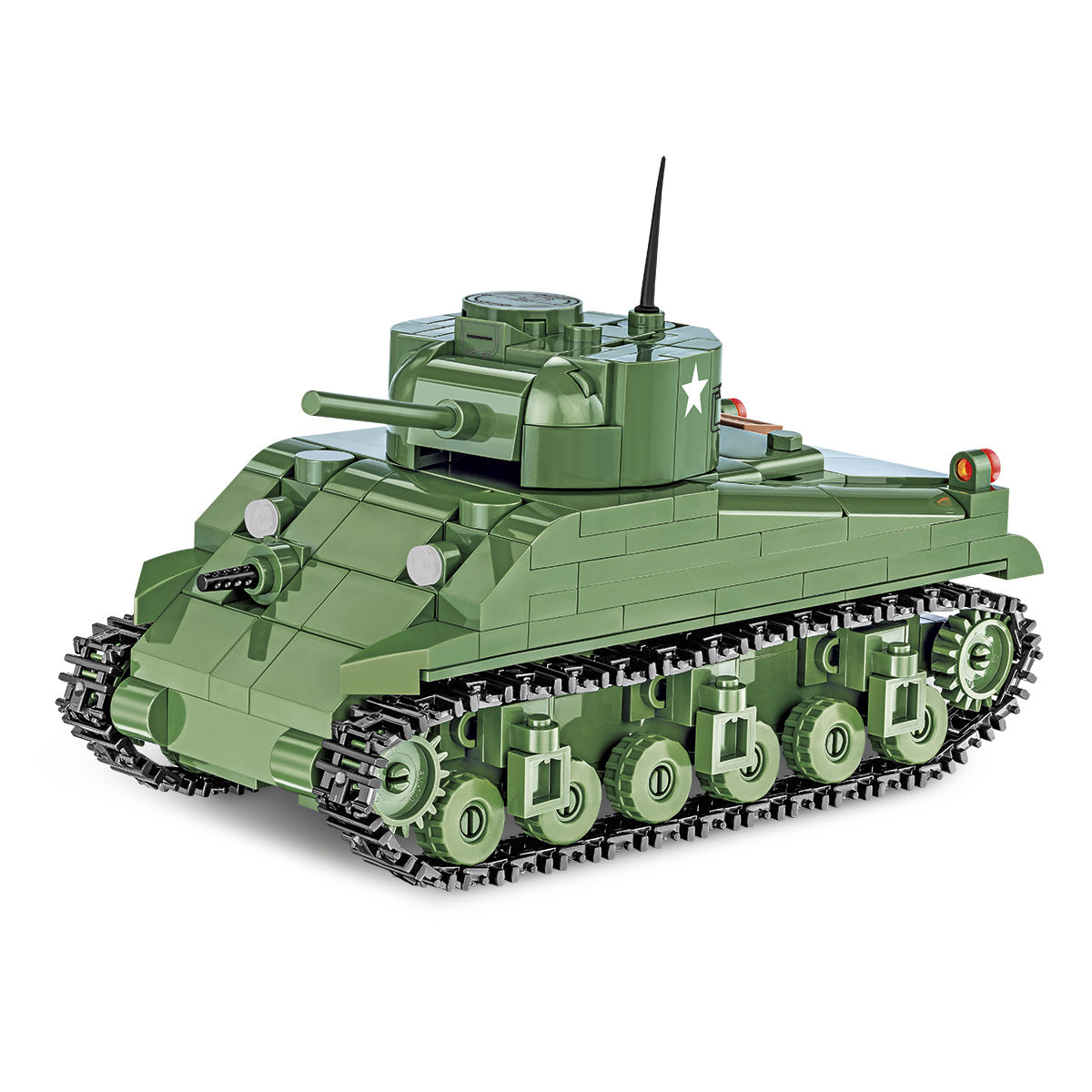 Model czołgu Sherman M4A1 z klocków