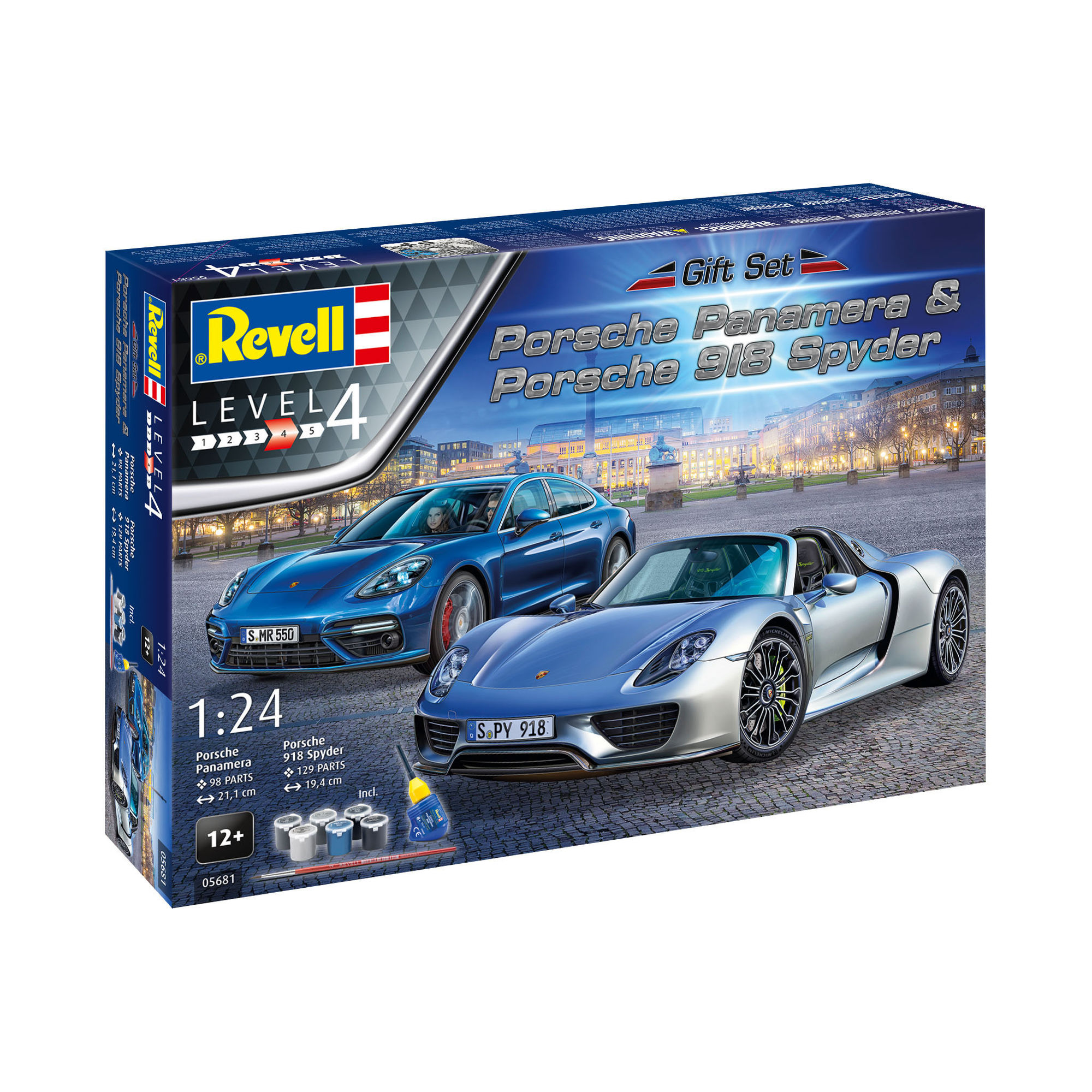 Pudełko zestawu modeli Porsche w skali 1:24