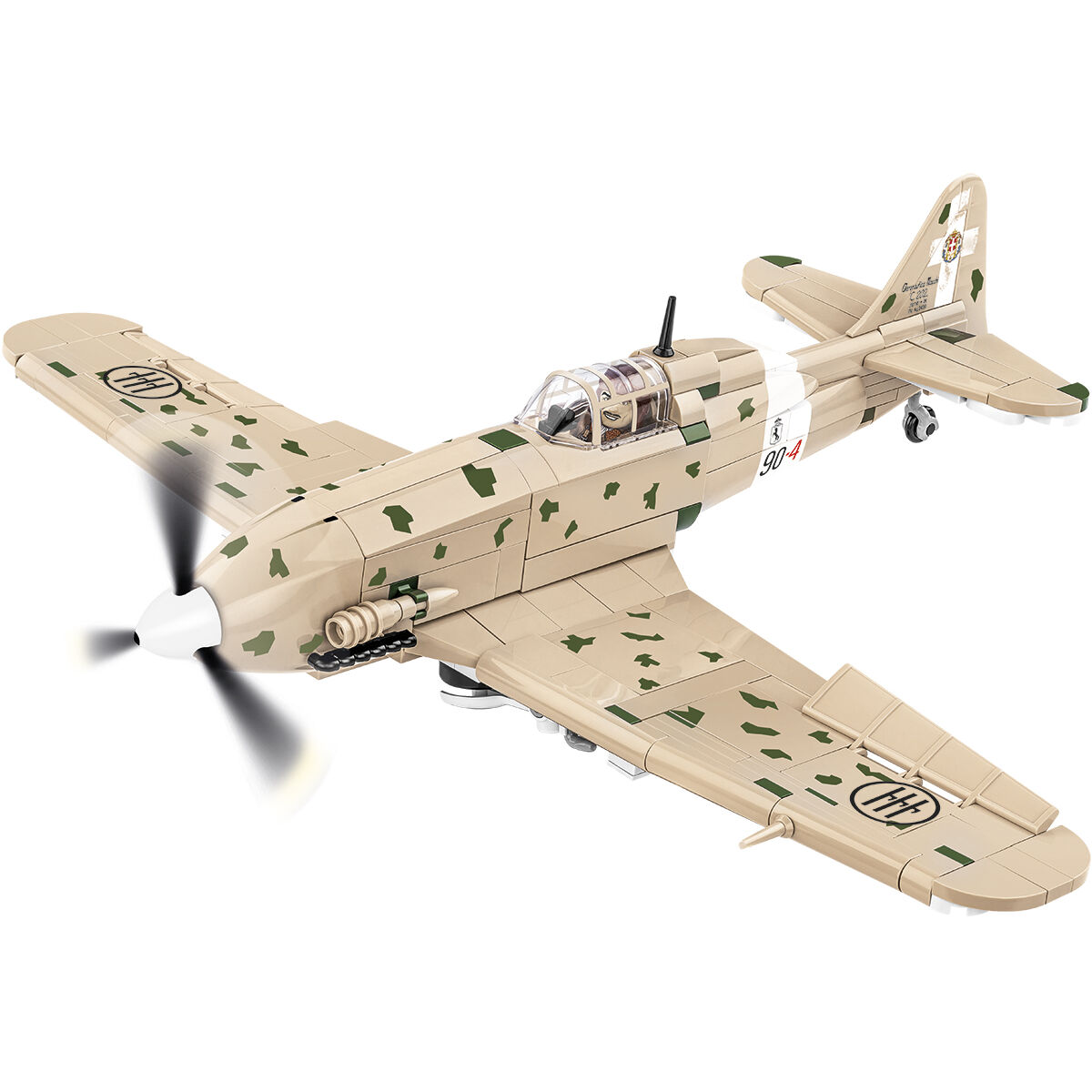 Model samolotu Macchi C.202 Folgore z klocków