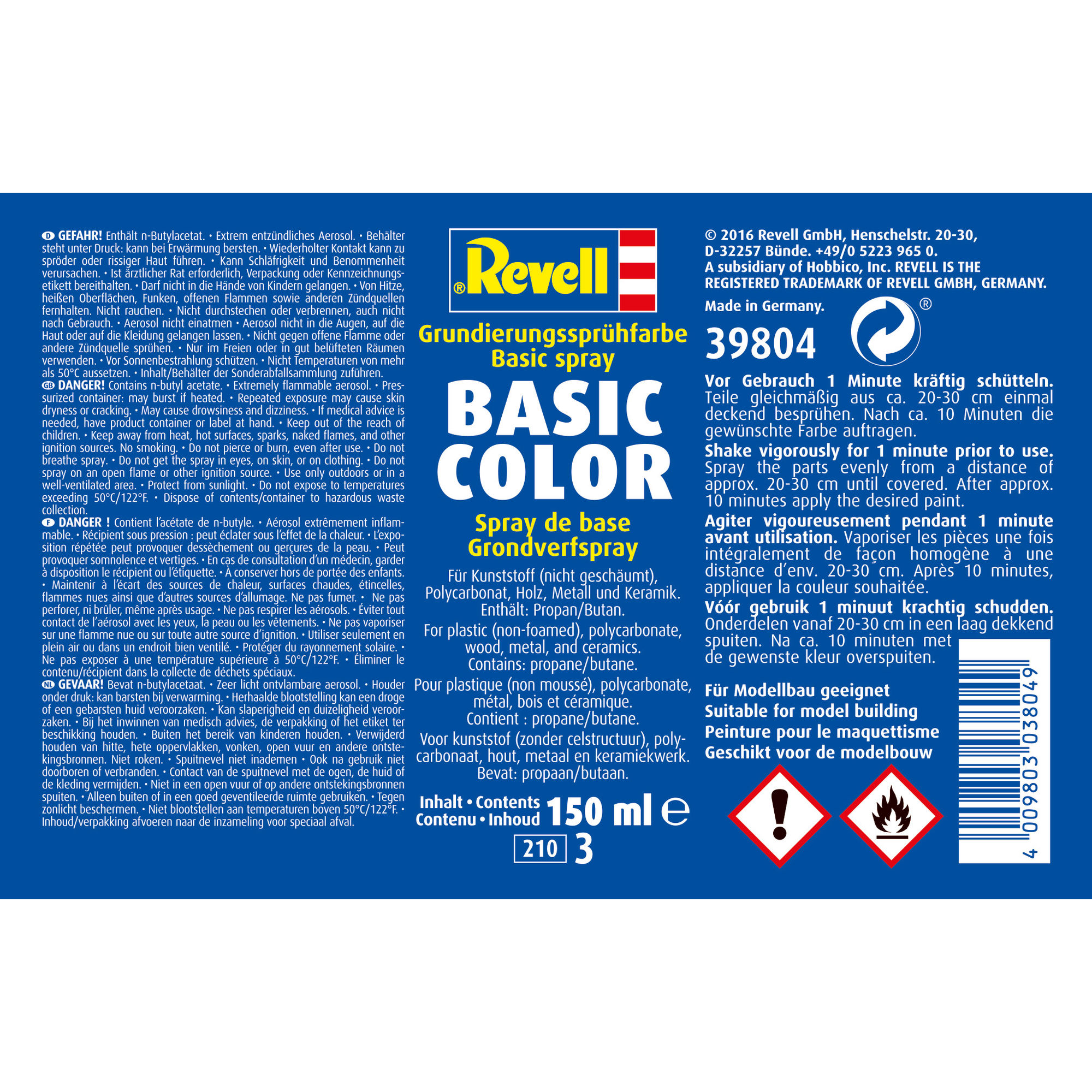 Etykieta podkładu Revell Basic Color 150 ml
