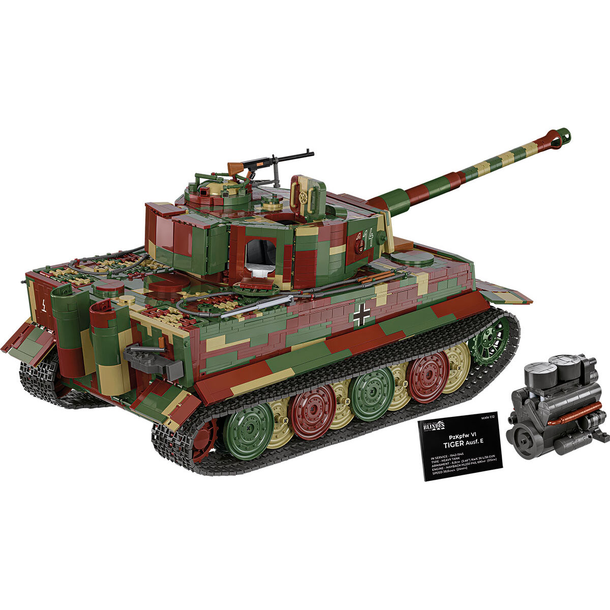 Model Tygrysa 114 z wyjmowanym silnikiem