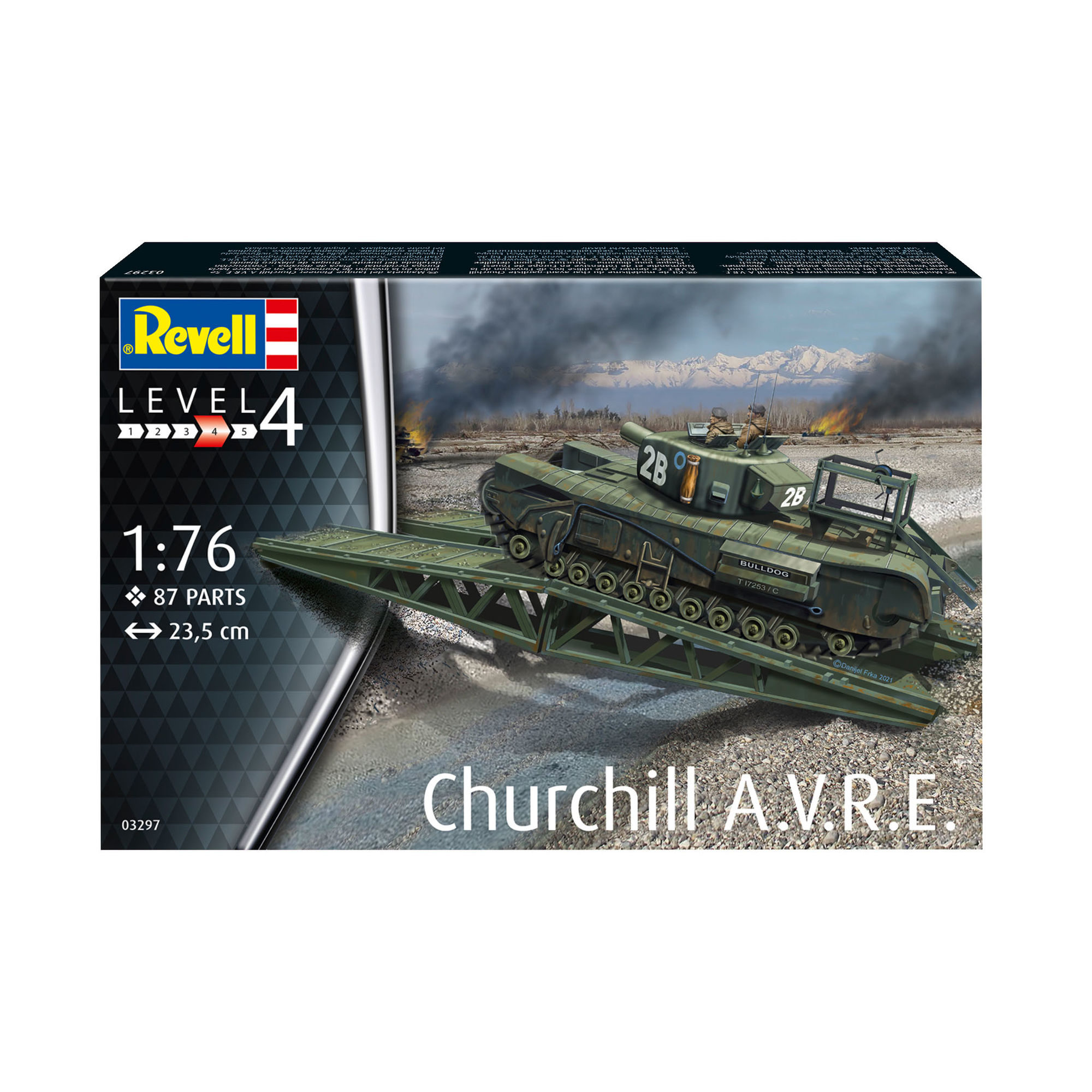 Opakowanie modelu Churchill A.V.R.E. w skali 1:76