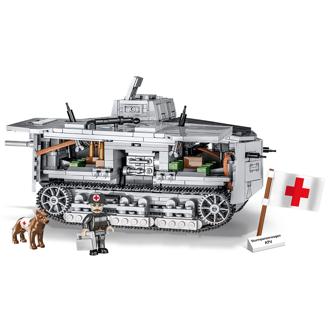 Wnętrze modelu Sturmpanzerwagen A7V