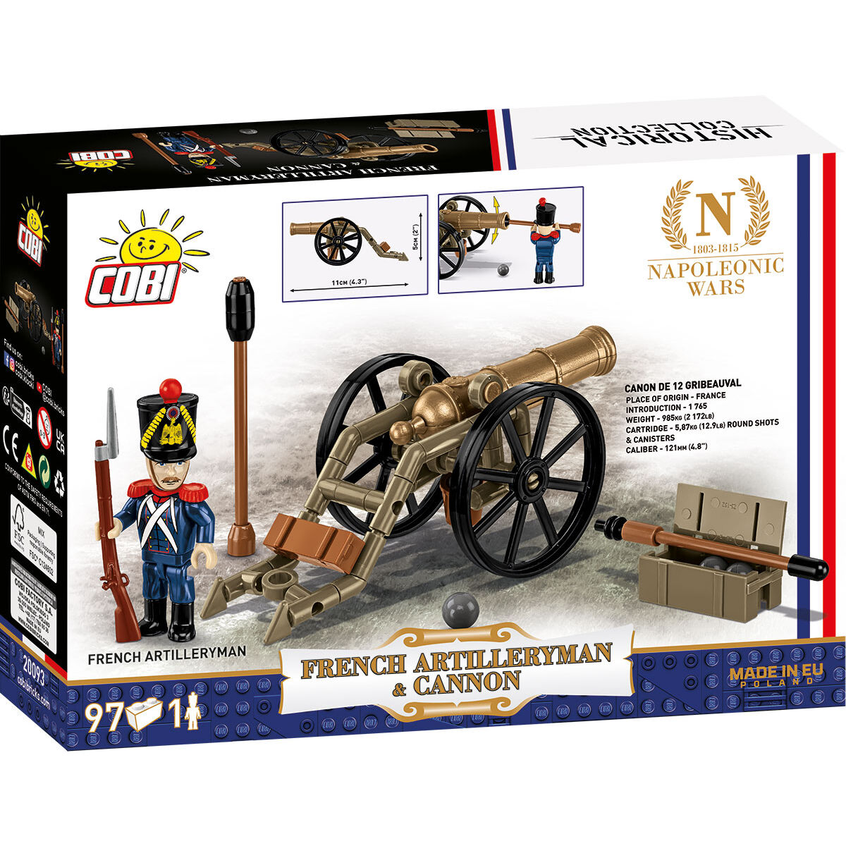 Zestaw French Artilleryman & Cannon w opakowaniu