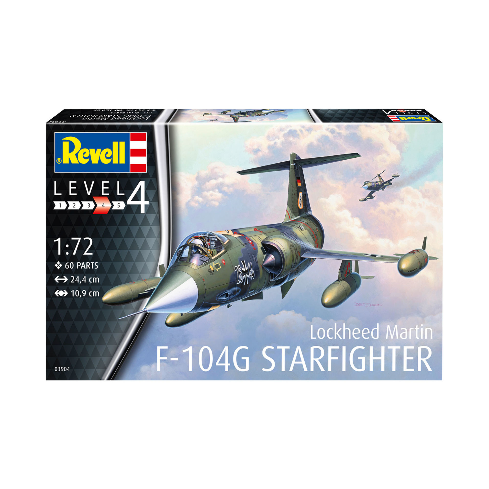 Pudełko modelu F-104G Starfighter w skali 1:72