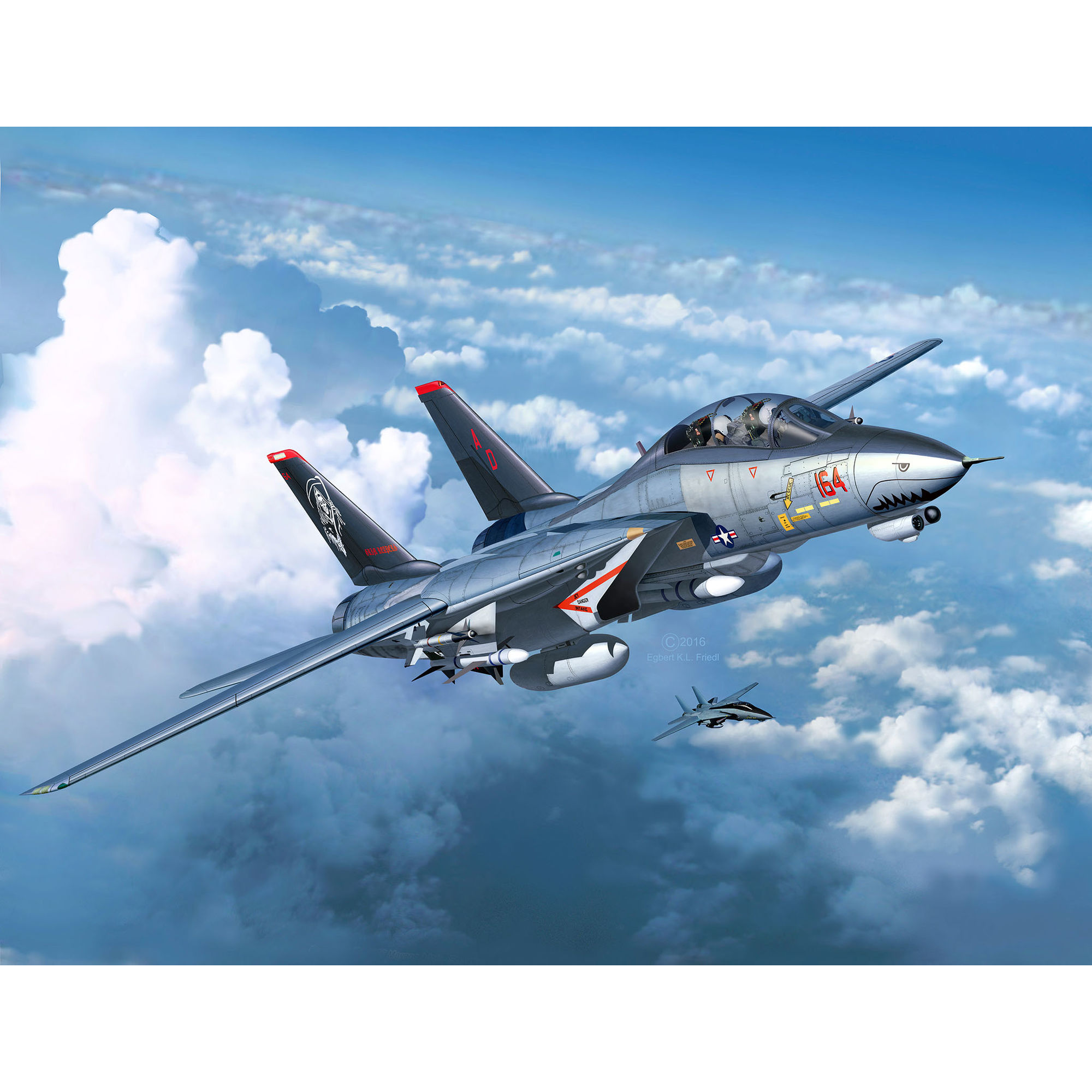 Zmontowany model F-14D Super Tomcat w locie