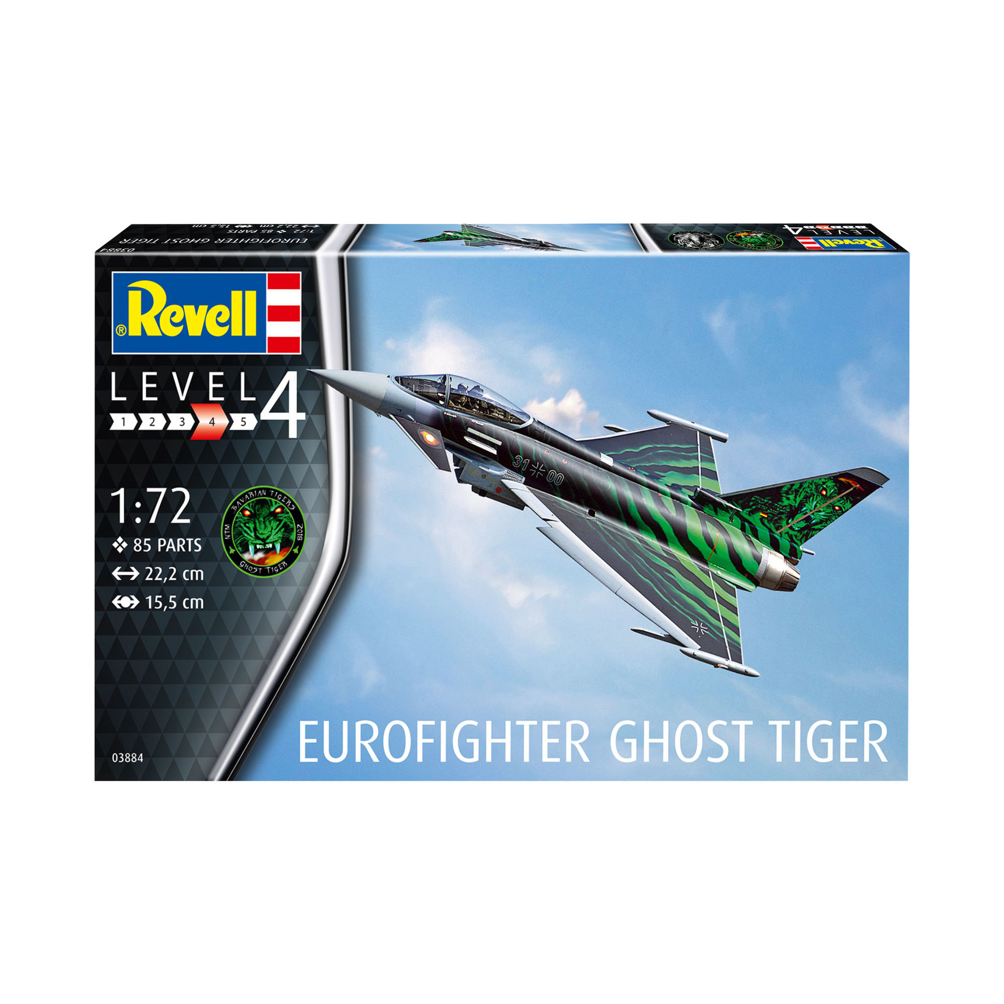 Pudełko modelu Eurofighter Ghost Tiger w skali 1:72