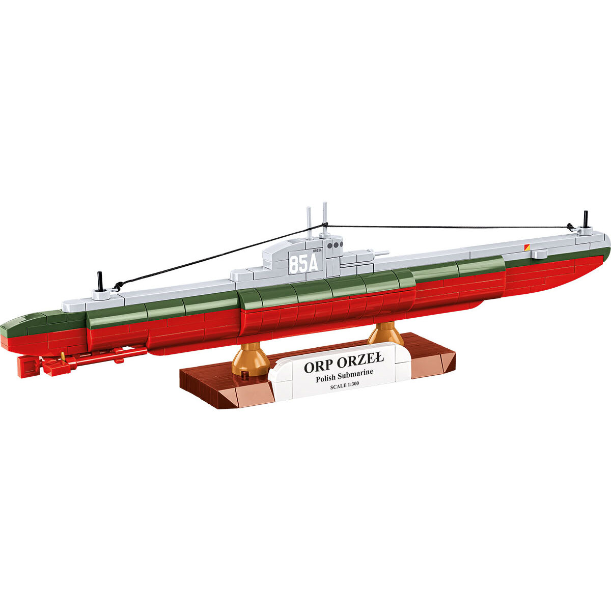 Model ORP Orzeł z podanymi wymiarami