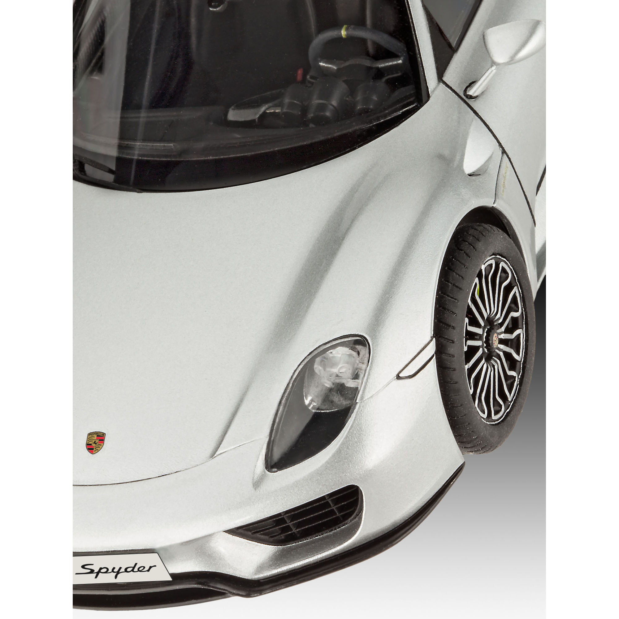 Detal przedniej części modelu Porsche 918 Spyder