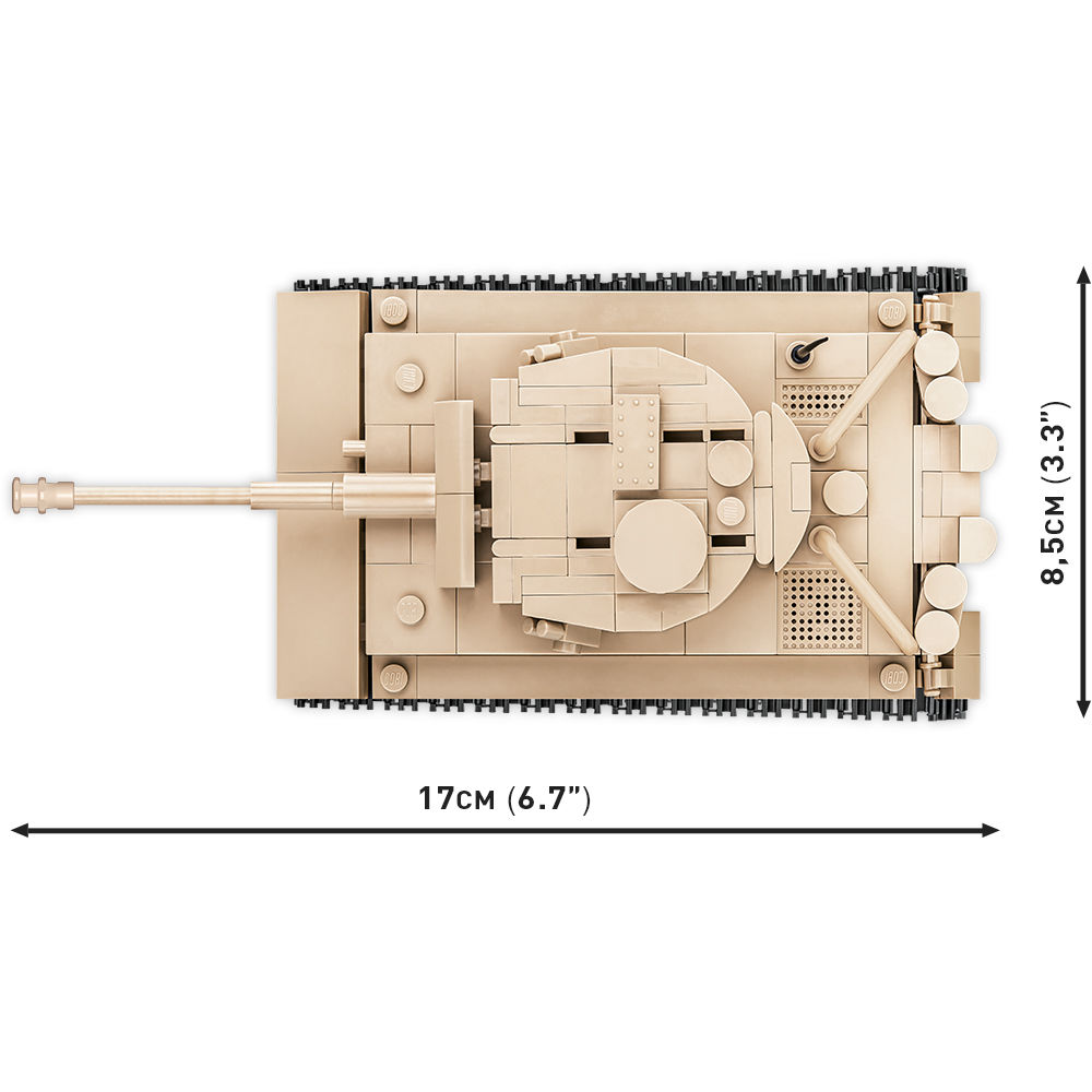 Widok modelu Tiger 131 z wymiarami