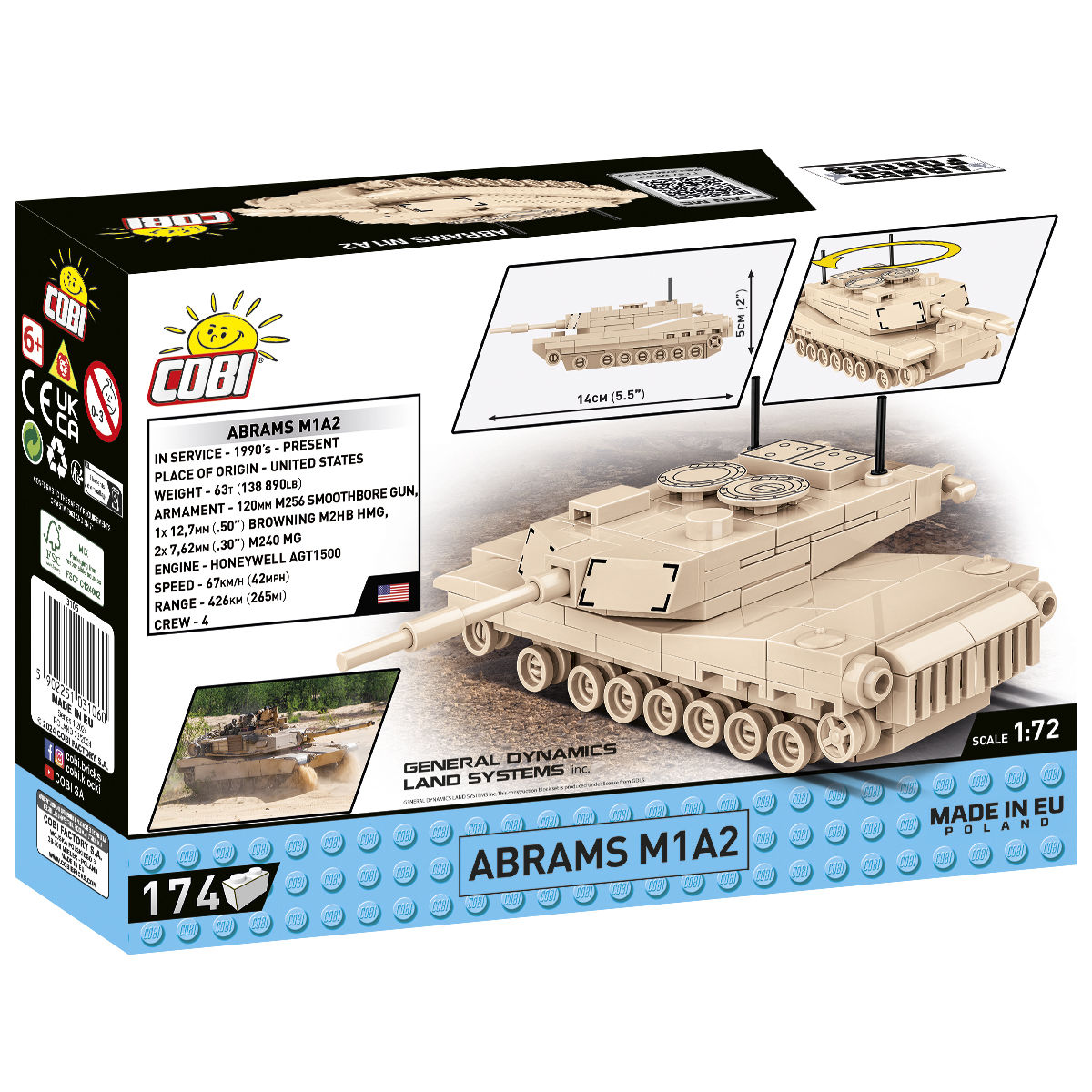 Model Abrams M1A2 z opakowaniem zestawu