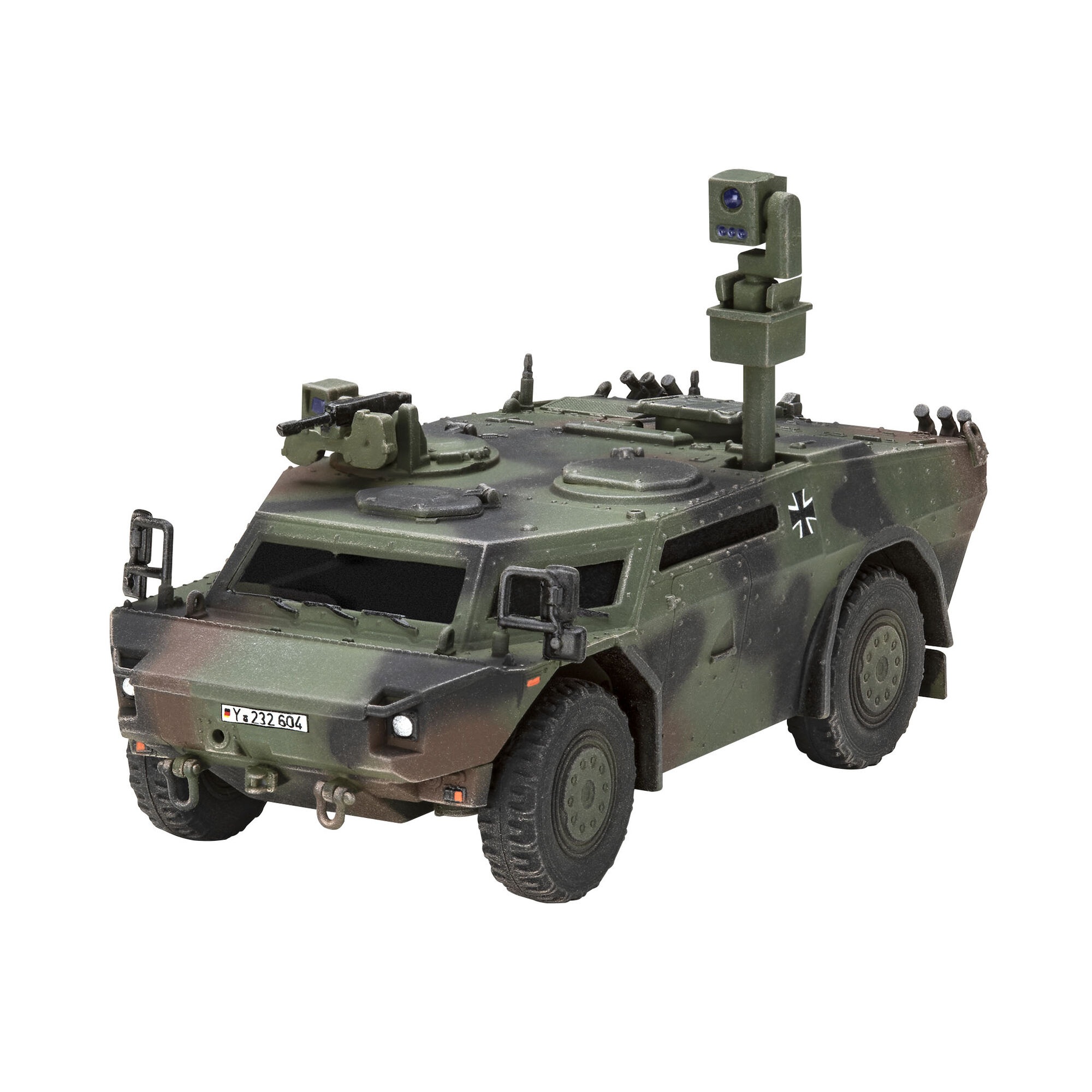 Zmontowany model pojazdu rozpoznawczego Fennek