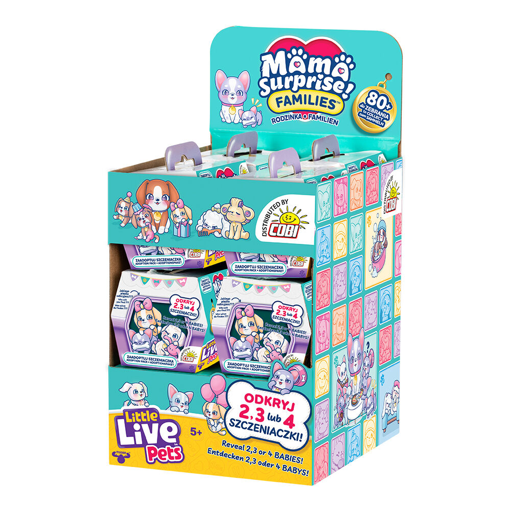 Zestawy Little Live Pets Mama Surprise Families w ekspozytorze