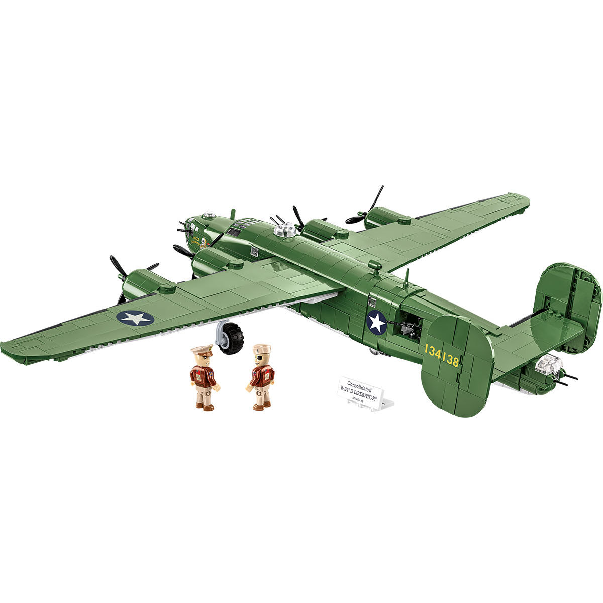Consolidated B-24D Liberator z dwiema figurkami pilotów i tabliczką